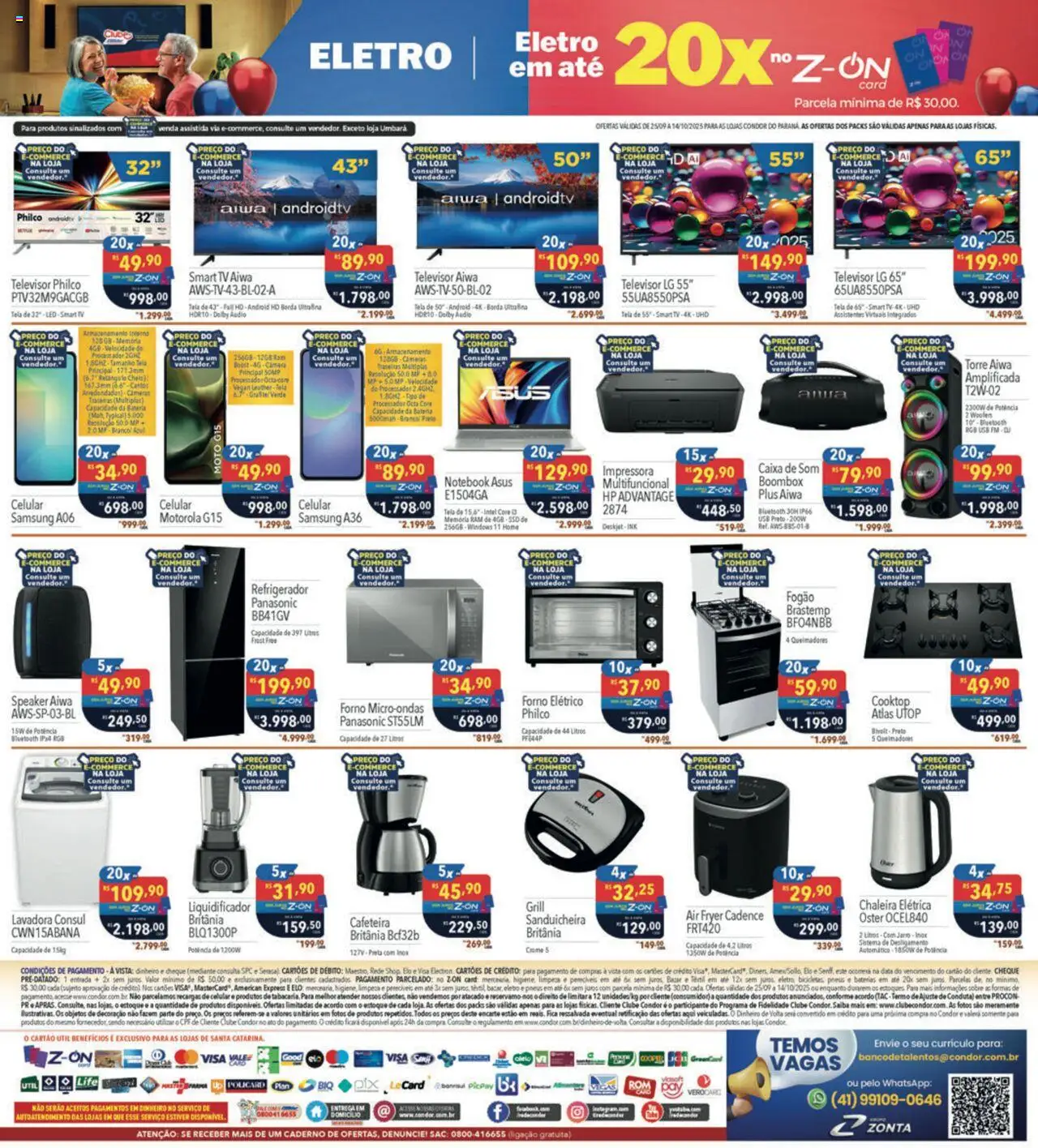 Supermercados Condor Folheto - válido de 25.09.2025 | Página: 32 | Produtos: Grill, Chaleira, Celular, Pneus