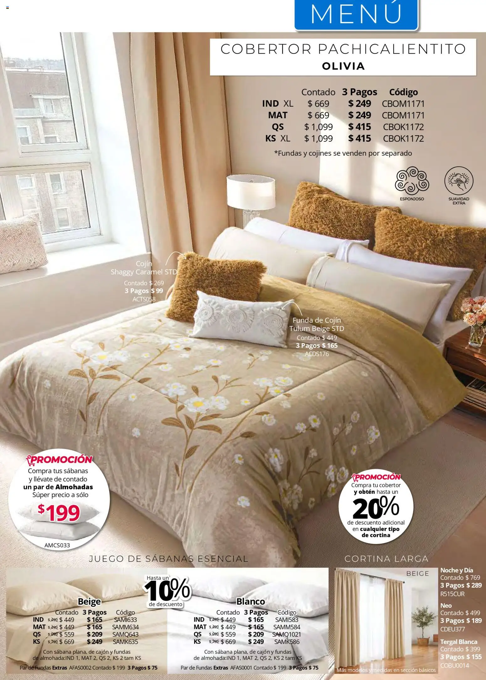 Nuevas ofertas de Colchas Concord válidas en toda la República Mexicana desde el 01.05.2026. ¡Encuentra las mejores ofertas en Colchas Concord catálogo! | Página: 277 | Productos: Cobertor, Juego, Funda, Sabanas