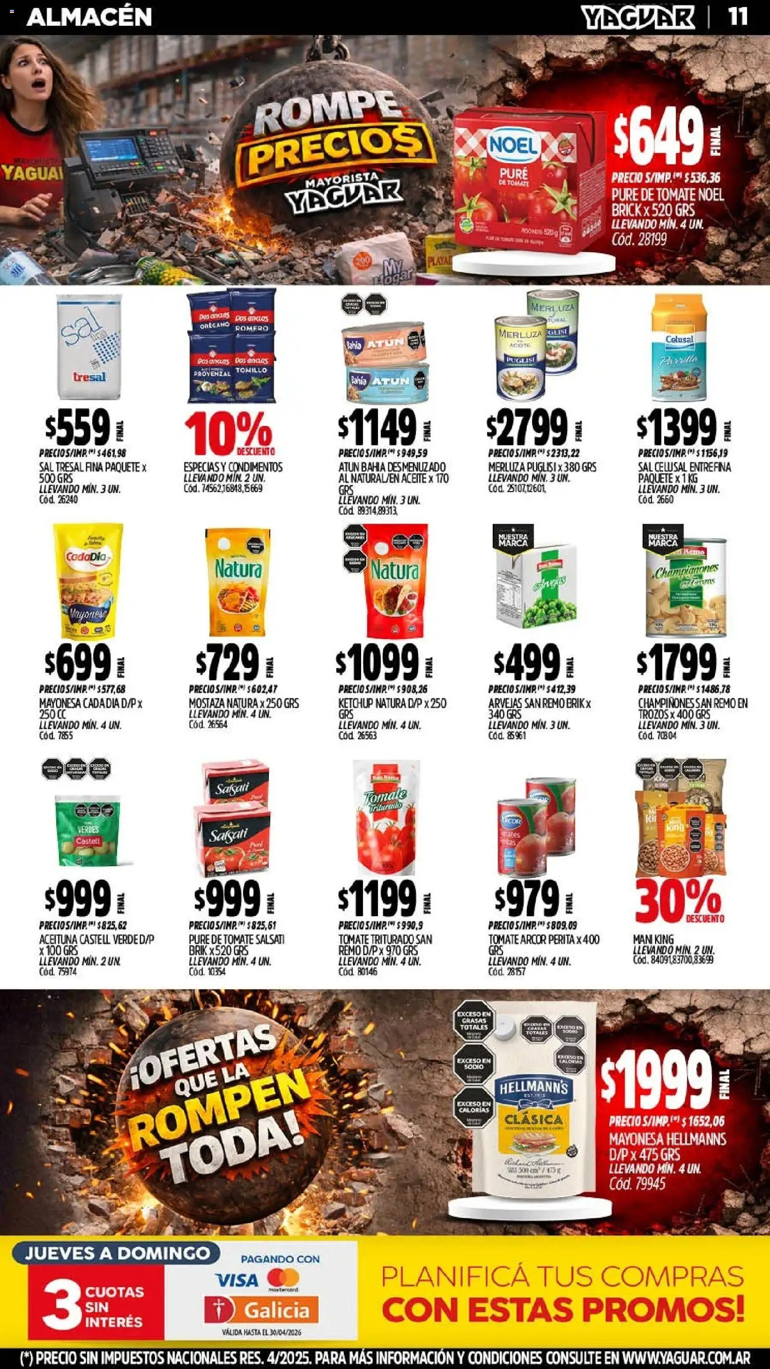 Yaguar - Oferta Semanal Santa Fé │ válido desde el 20.04.2026 | Página: 11 | Productos: Tomate, Pure de Tomate, Orégano, Provenzal