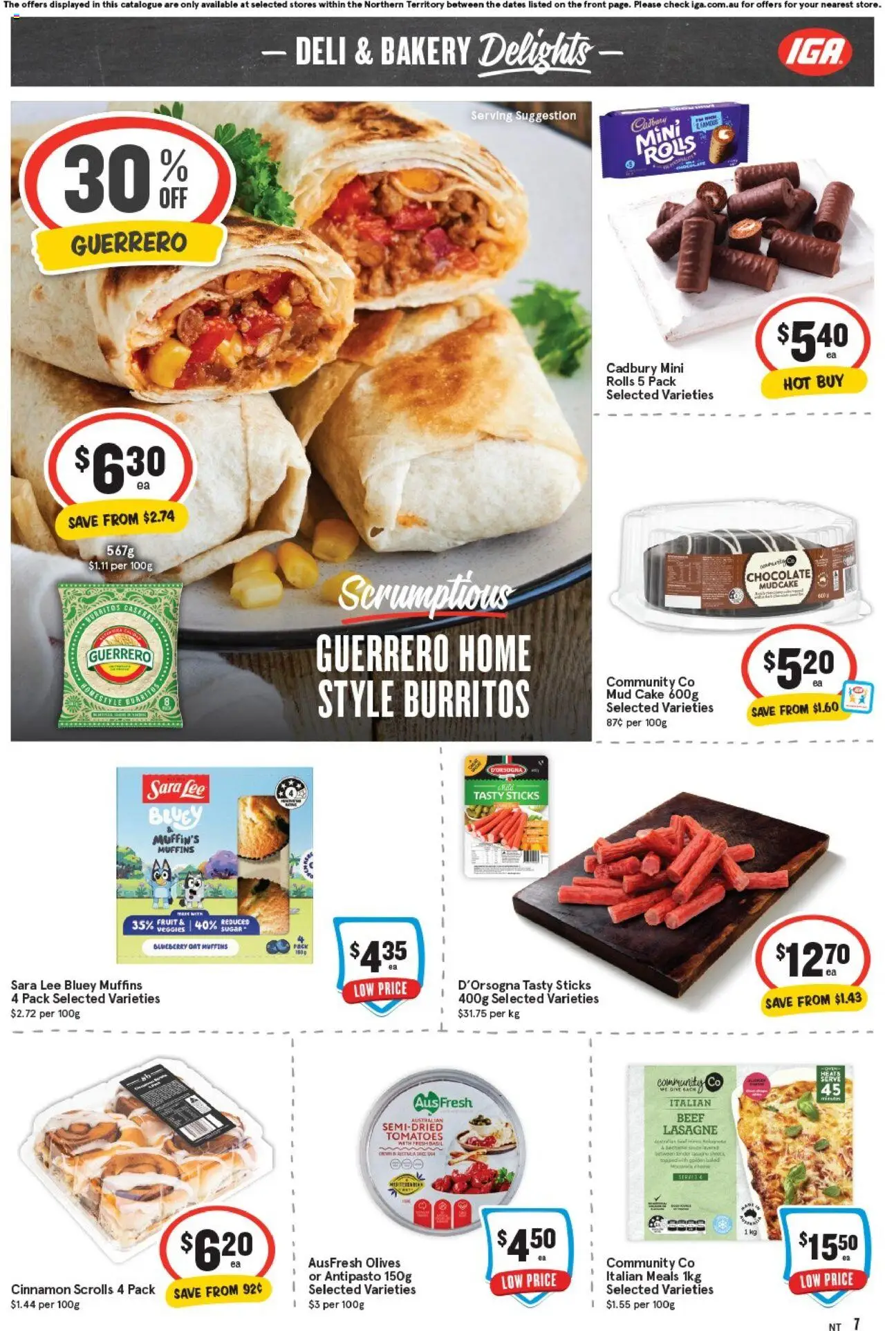 IGA catalogue - valid from 08.10.2025 | Page: 7 | Products: Tomatoes, Muffins, Beef, Bakery