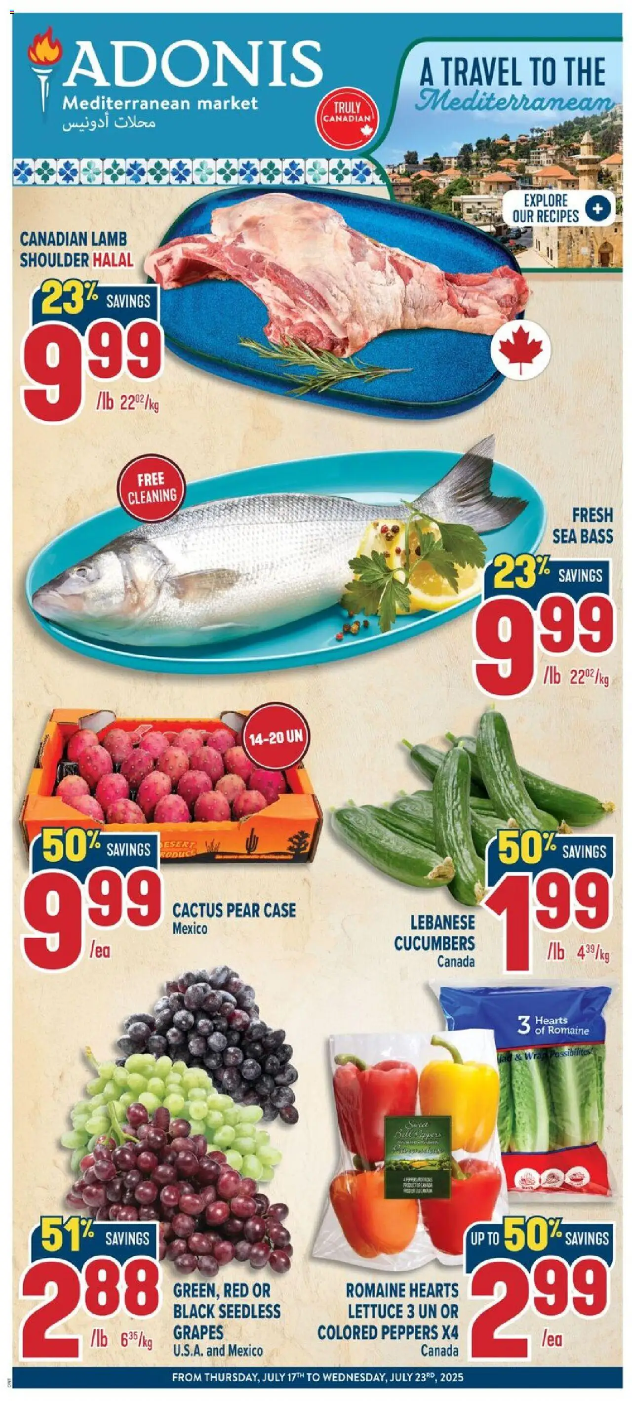 Adonis flyer valid from 17.07.2025 | Page: 1 | Products: Cucumbers, Case