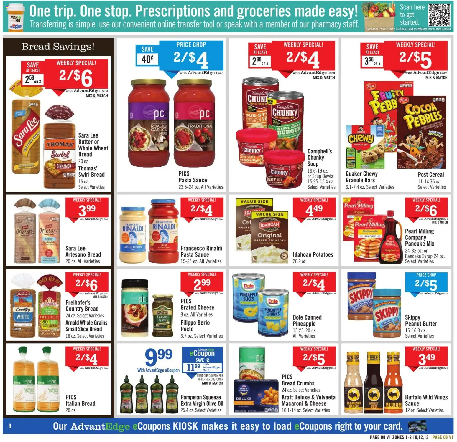 Price Chopper Weekly Ad - valid from 22.03.2026 | Page: 8 | Products: Butter, Oil, Potatoes, Sauce