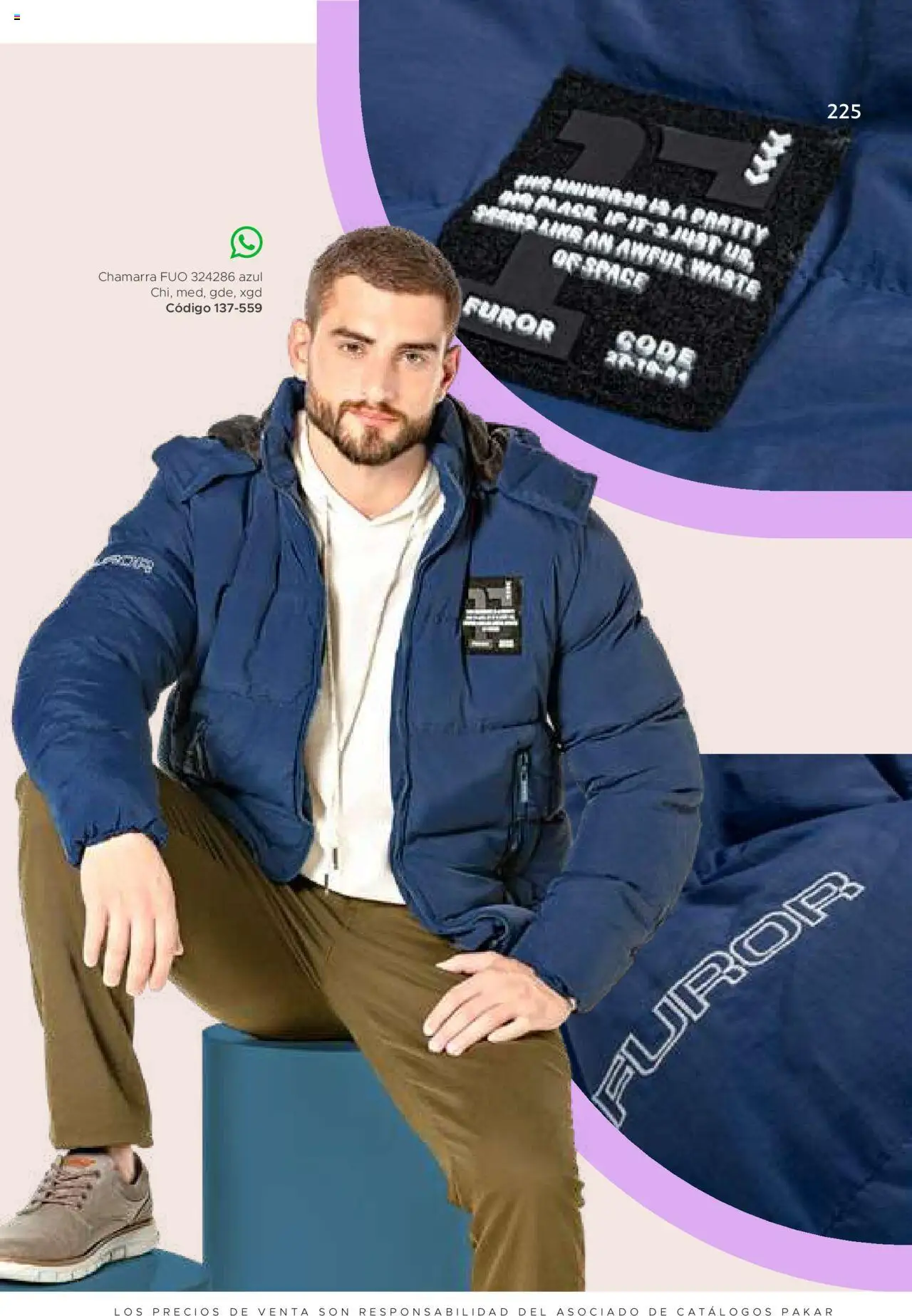 Nuevas ofertas de SC Pakar válidas en toda la República Mexicana desde el 24.07.2025. ¡Encuentra las mejores ofertas en SC Pakar Catálogo Ropa y Accesorios! | Página: 225 | Productos: Chamarra