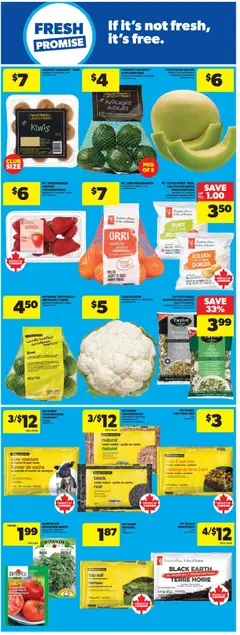 Preview of Real Canadian Superstore weekly flyer / circulaire from shop Real Canadian Superstore valid from 09.04.2026 | Page: 12 | Products: Kiwi, Salad, PC, Bag