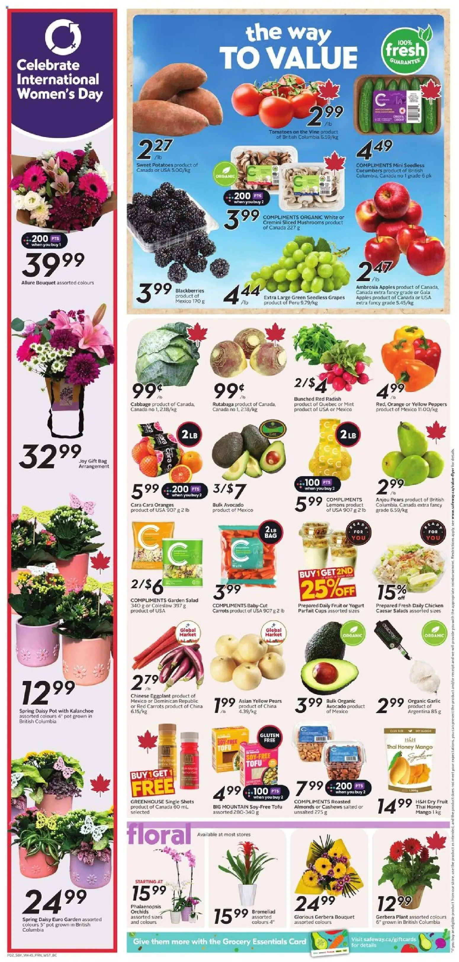 Safeway flyer valid from 05.03.2026 | Page: 5 | Products: Salad, Bag, Apples, Tomatoes