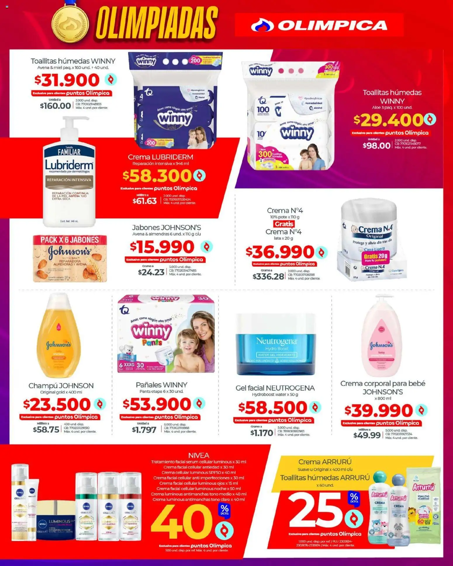 Olímpica revista - valida desde el 13.02.2026 | Página: 19 | Productos: Almendras, Crema, Avena, Pañales