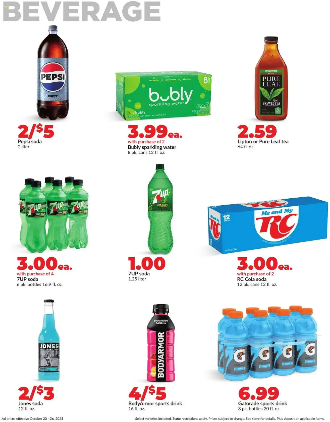 HyVee Weekly Ad - valid from 20.10.2025 | Page: 23 | Products: Water, Sugar, Lemon, Lime