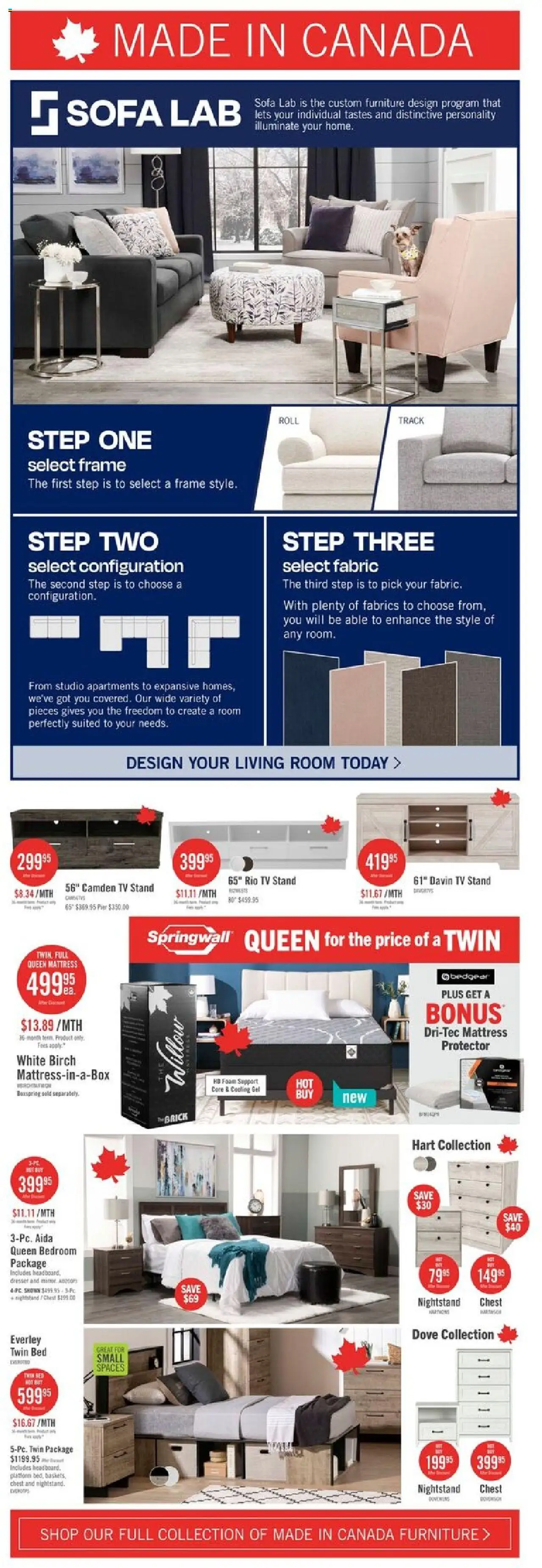 The Brick flyer valid from 19.09.2025 | Page: 7 | Products: Tv, Bed, Mattress, Sofa