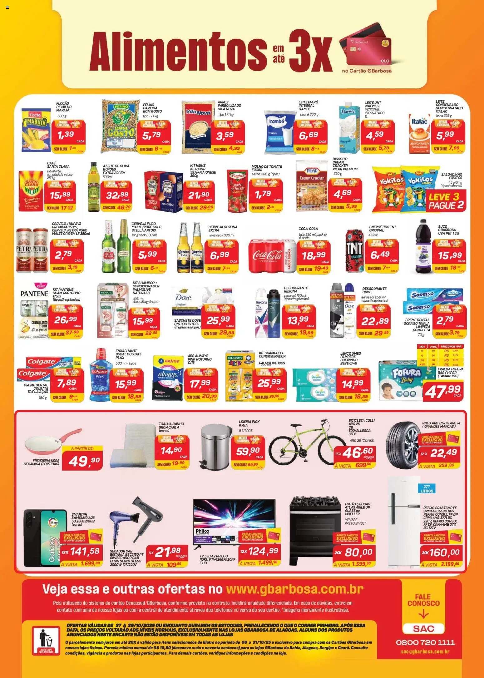 Gbarbosa Folheto - válido de 27.10.2025 | Página: 2 | Produtos: Shampoo, Cola, Fogão 5 bocas, Ketchup