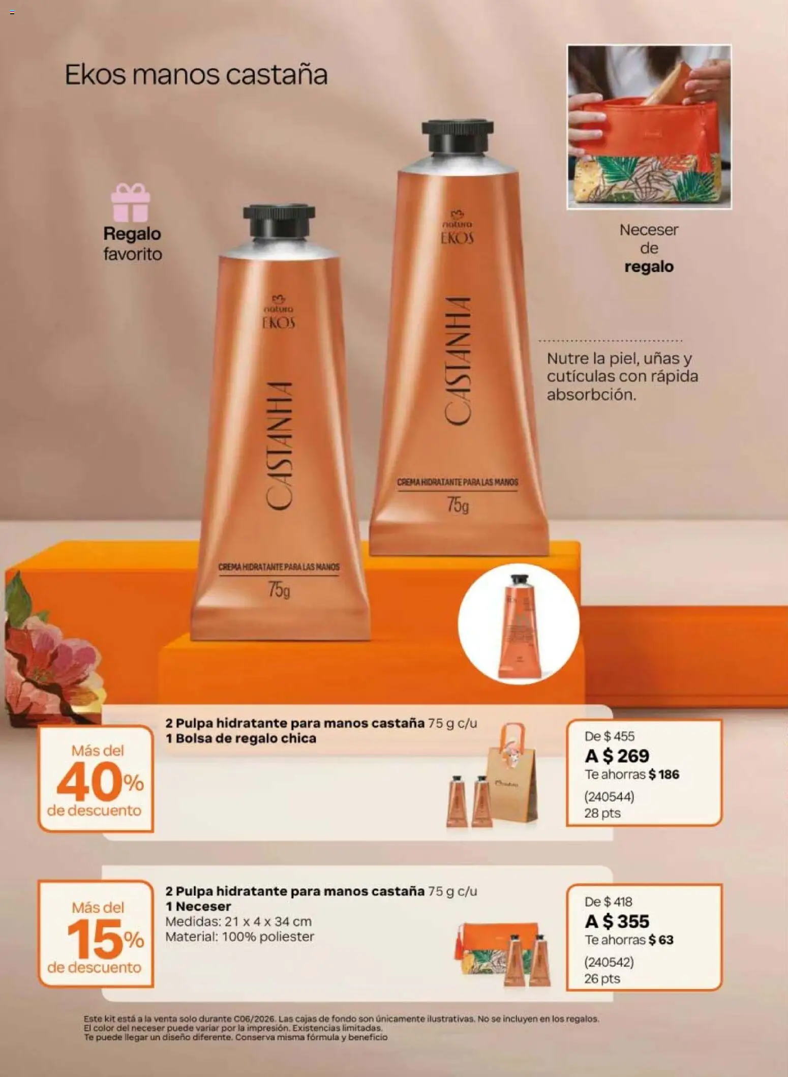 Nuevas ofertas de Natura válidas en toda la República Mexicana desde el 02.04.2026. ¡Encuentra las mejores ofertas en Natura campaña 6 2026! | Página: 26 | Productos: Crema, Bolsa, Neceser, Té