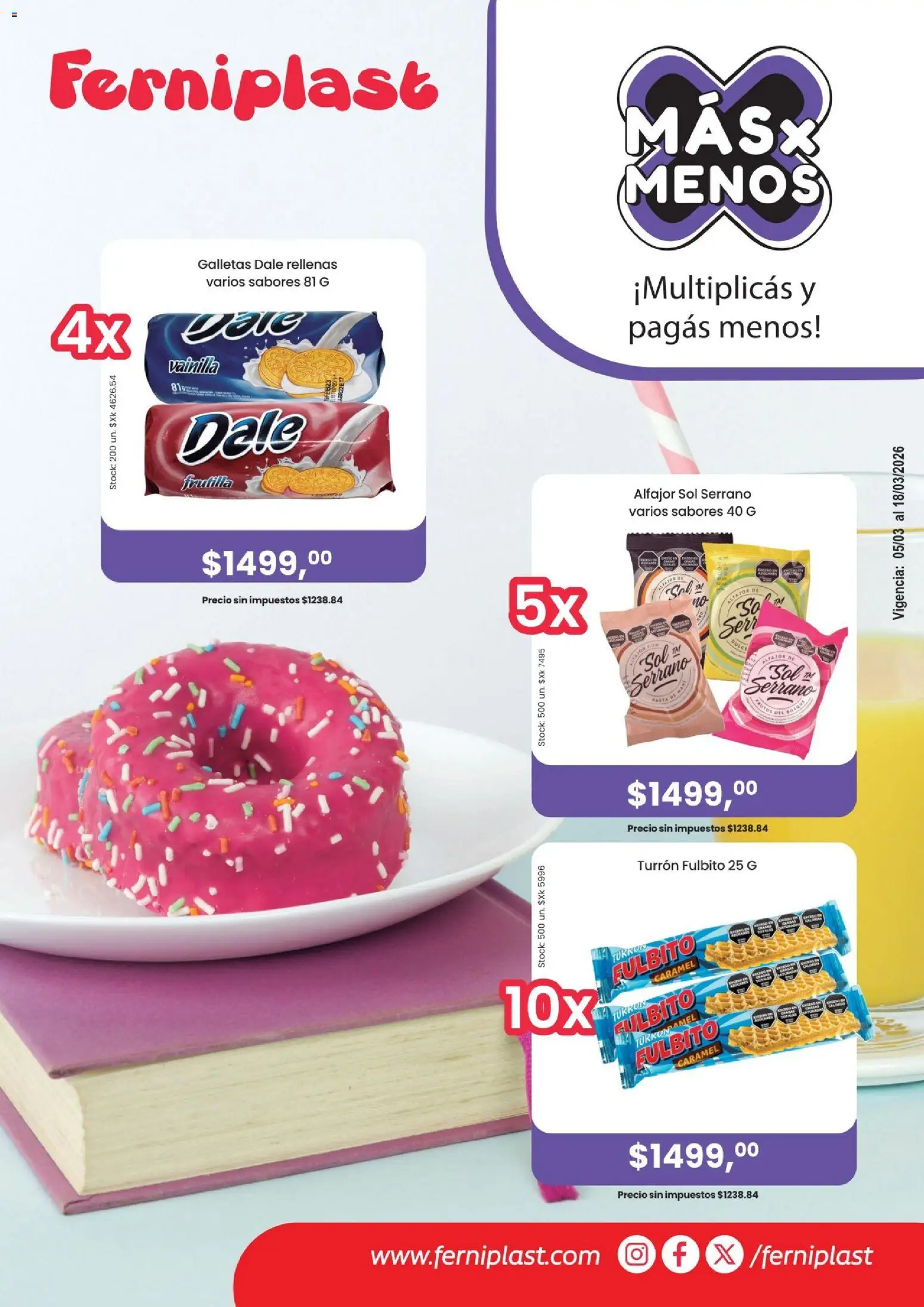 Ferniplast catálogo │ válido desde el 01.03.2026 | Página: 1 | Productos: Frutilla, Alfajor, Turrón, Galletas