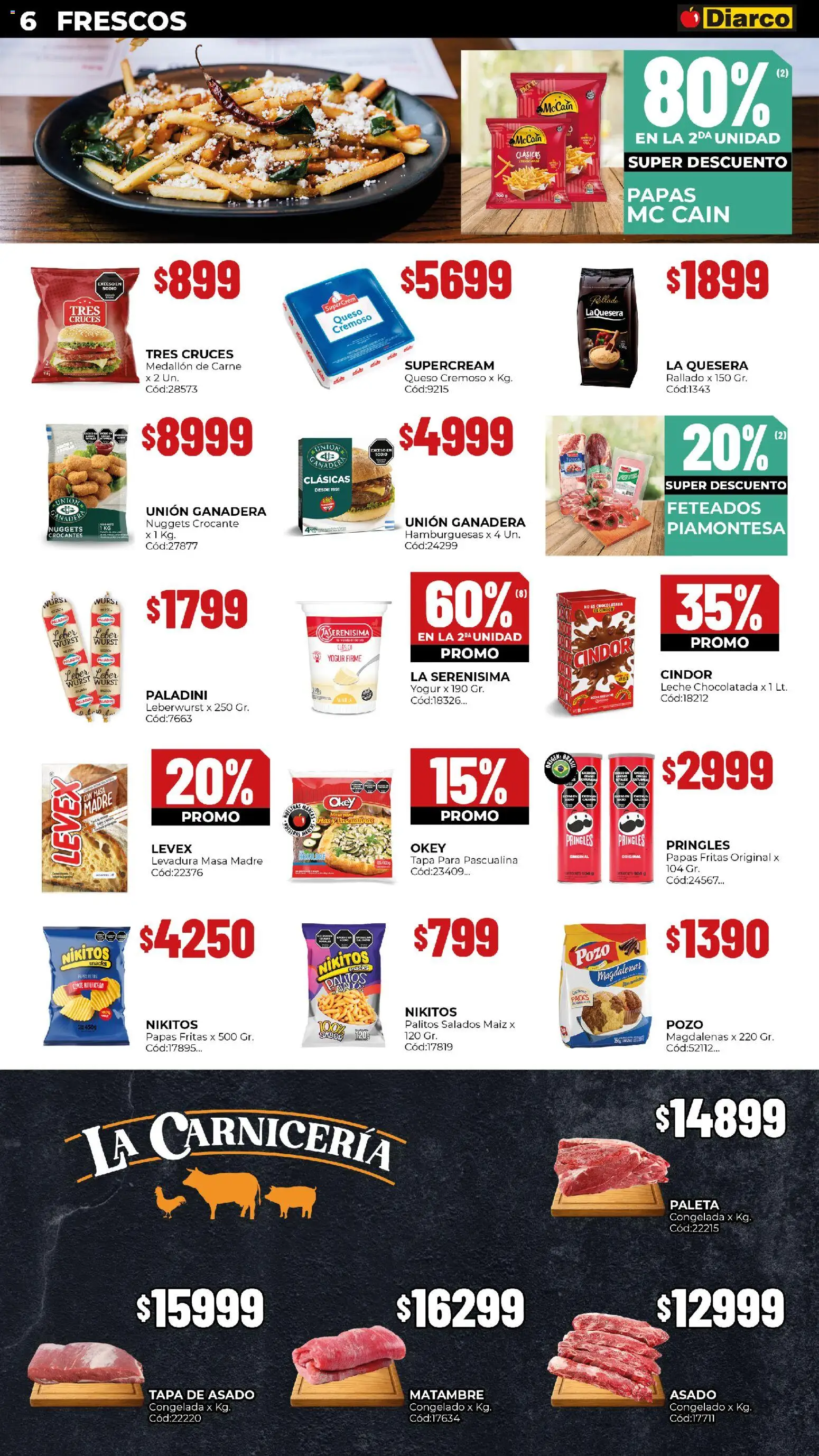 Diarco - Ofertas  │ válido desde el 24.11.2025 | Página: 6 | Productos: Maiz, Leche, Yogur, Papas fritas