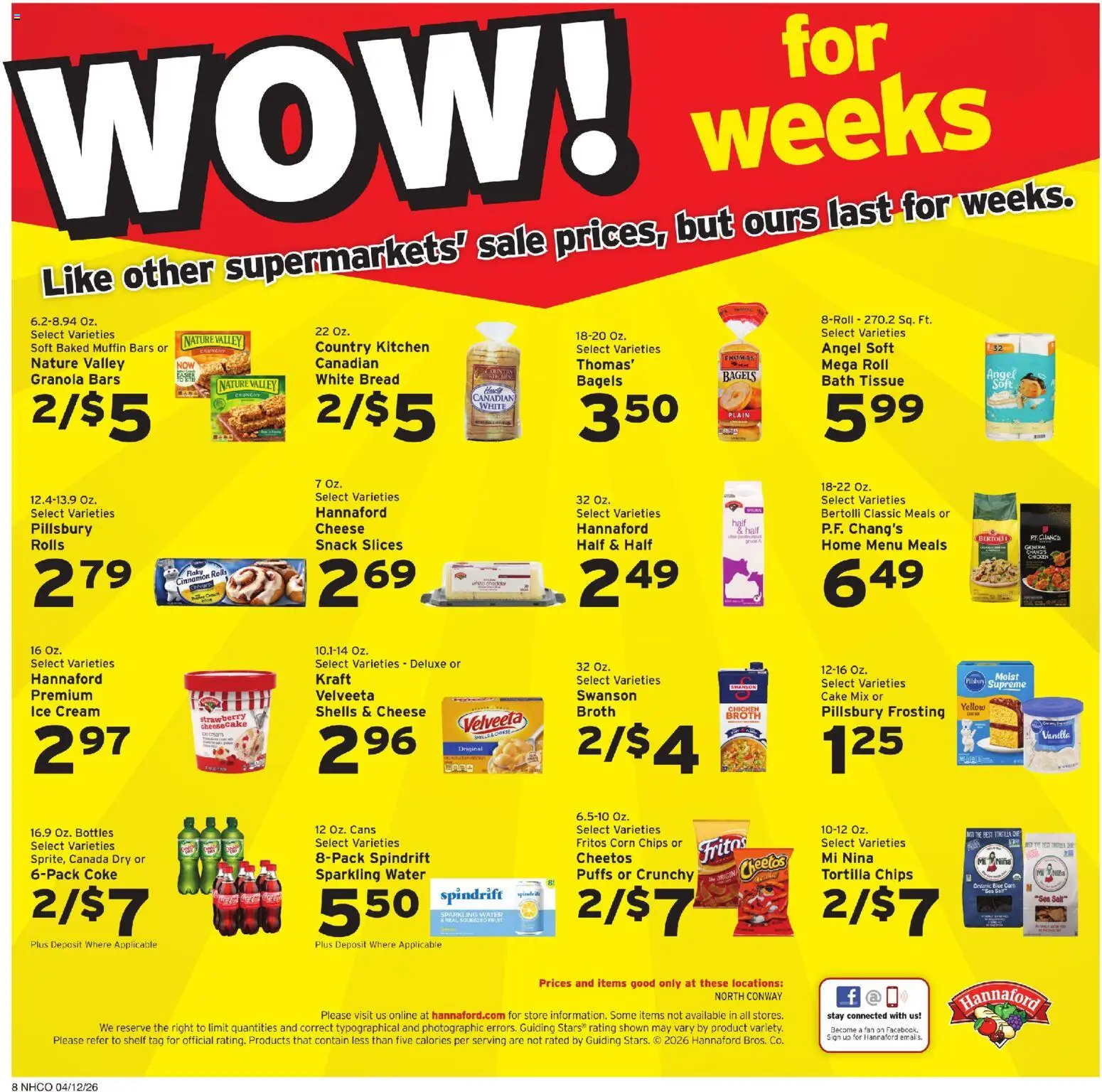 Hannaford Weekly Ad - valid from 12.04.2026 | Page: 8 | Products: Bath, Bread, Cream, Fan