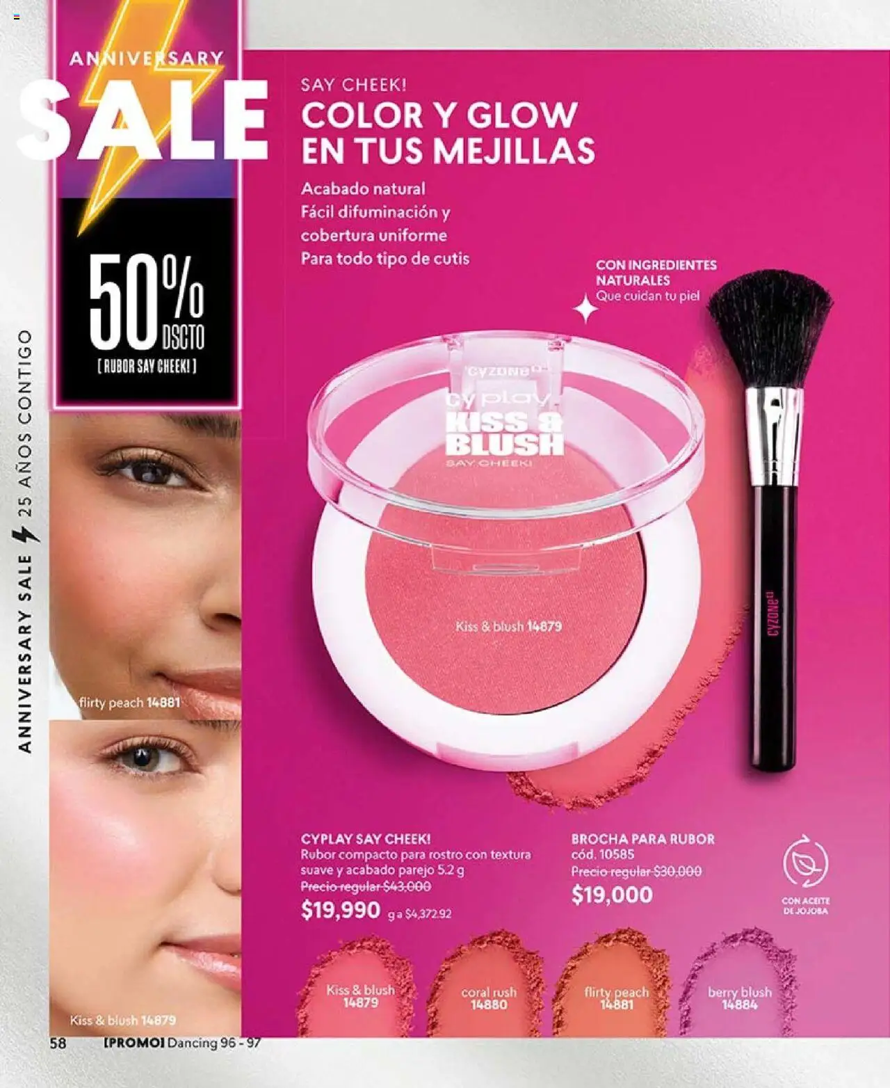 CyZone revista - valida desde el 16.06.2025 | Página: 58 | Productos: Rubor, Brocha, Blusa, Aceite