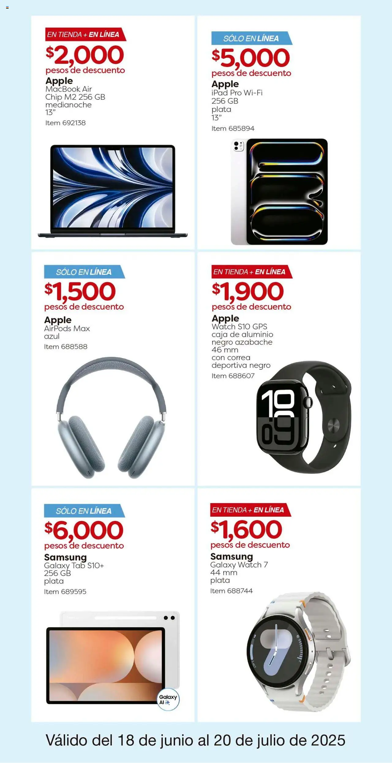 Nuevas ofertas de Costco válidas en toda la República Mexicana desde el 18.06.2025. ¡Encuentra las mejores ofertas en Costco catálogo! | Página: 5 | Productos: Tablet, Caja