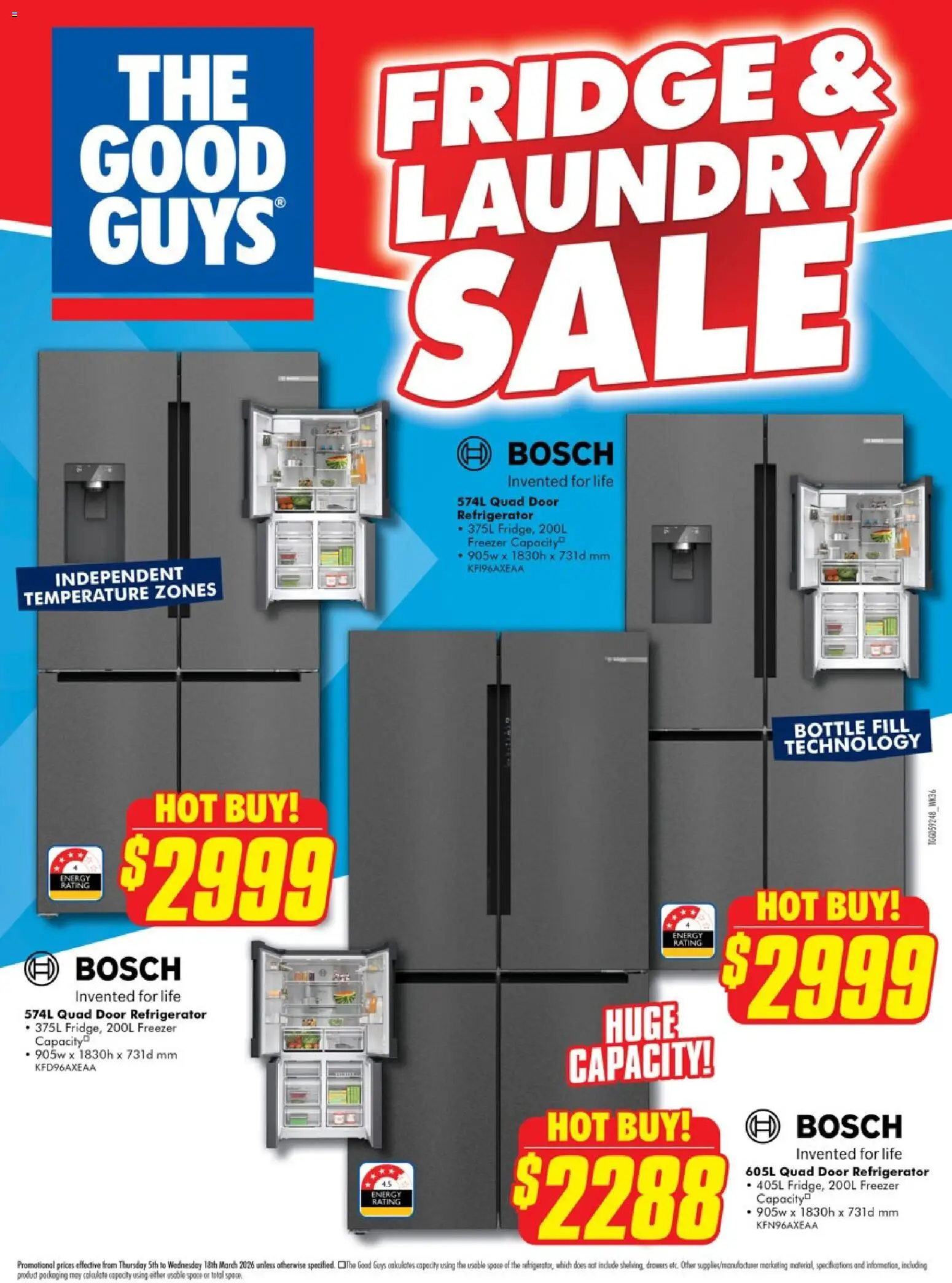 The Good Guys catalogue - valid from 05.03.2026 | Page: 18 | Products: Door, Fridge, Freezer, Refrigerator