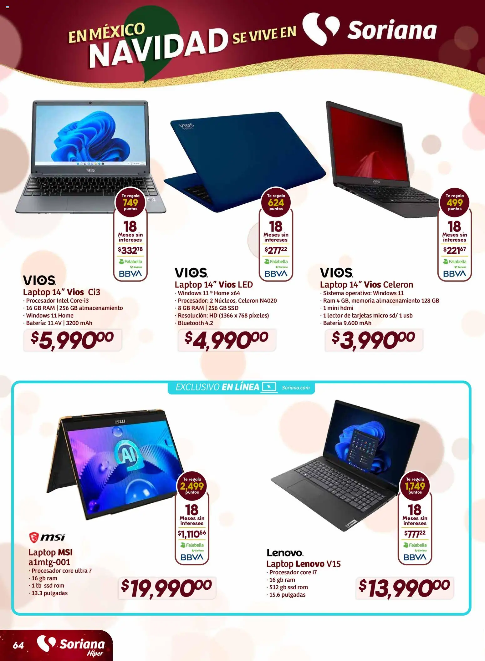 Nuevas ofertas de Soriana válidas en toda la República Mexicana desde el 27.11.2025. ¡Encuentra las mejores ofertas en Soriana - Preciazazaso Híper: Chih, Coah, Dur, NL, SLP, Tamps, Zac! | Página: 63 | Productos: Usb, Té, Batería