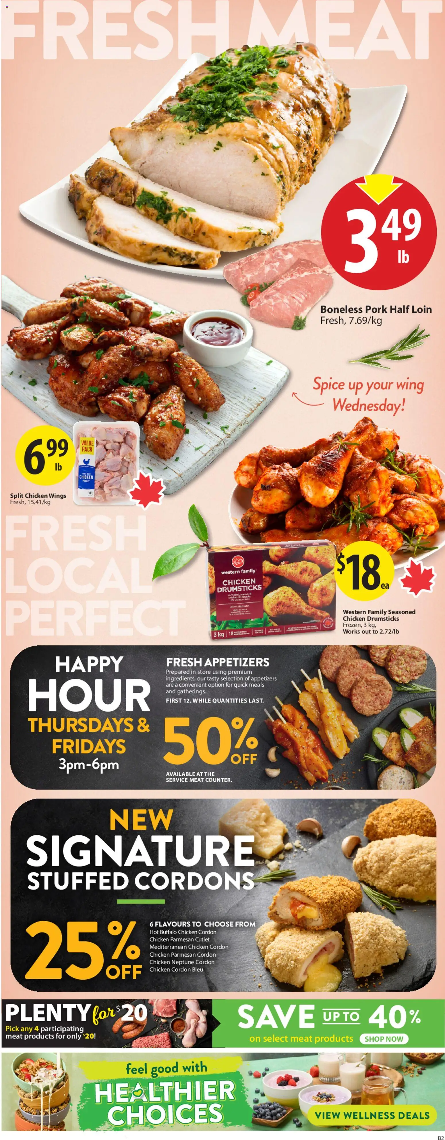 Save on foods flyer valid from 15.01.2026 | Page: 5 | Products: Chicken wings, Chicken, Pork