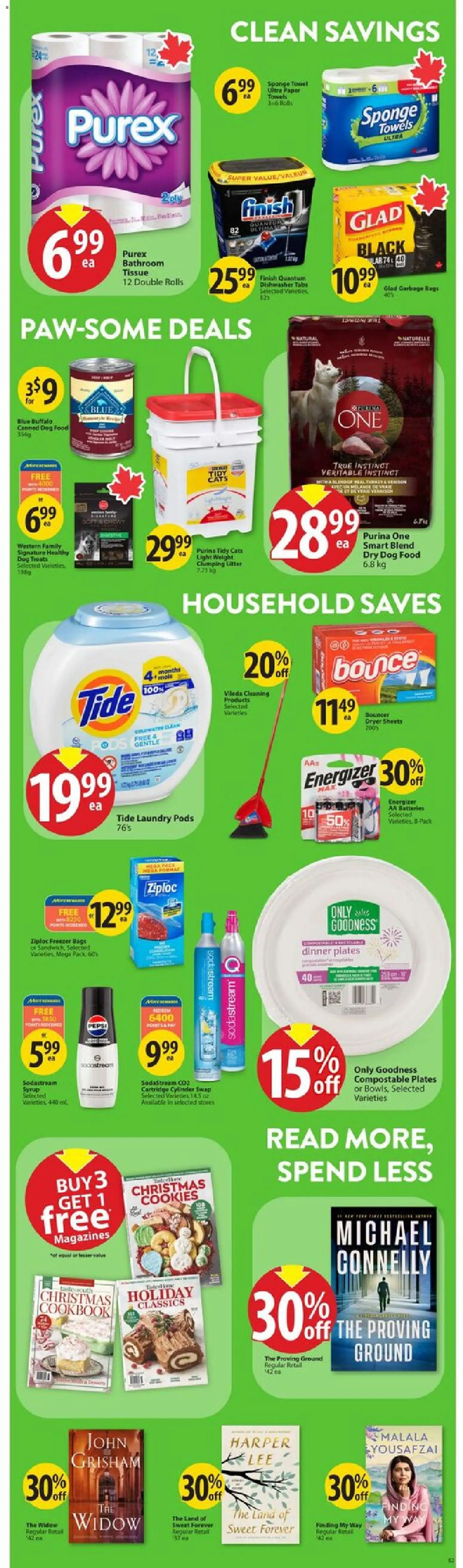 Save on foods flyer valid from 06.11.2025 | Page: 28 | Products: Freezer, Dryer, Dishwasher, Sponge