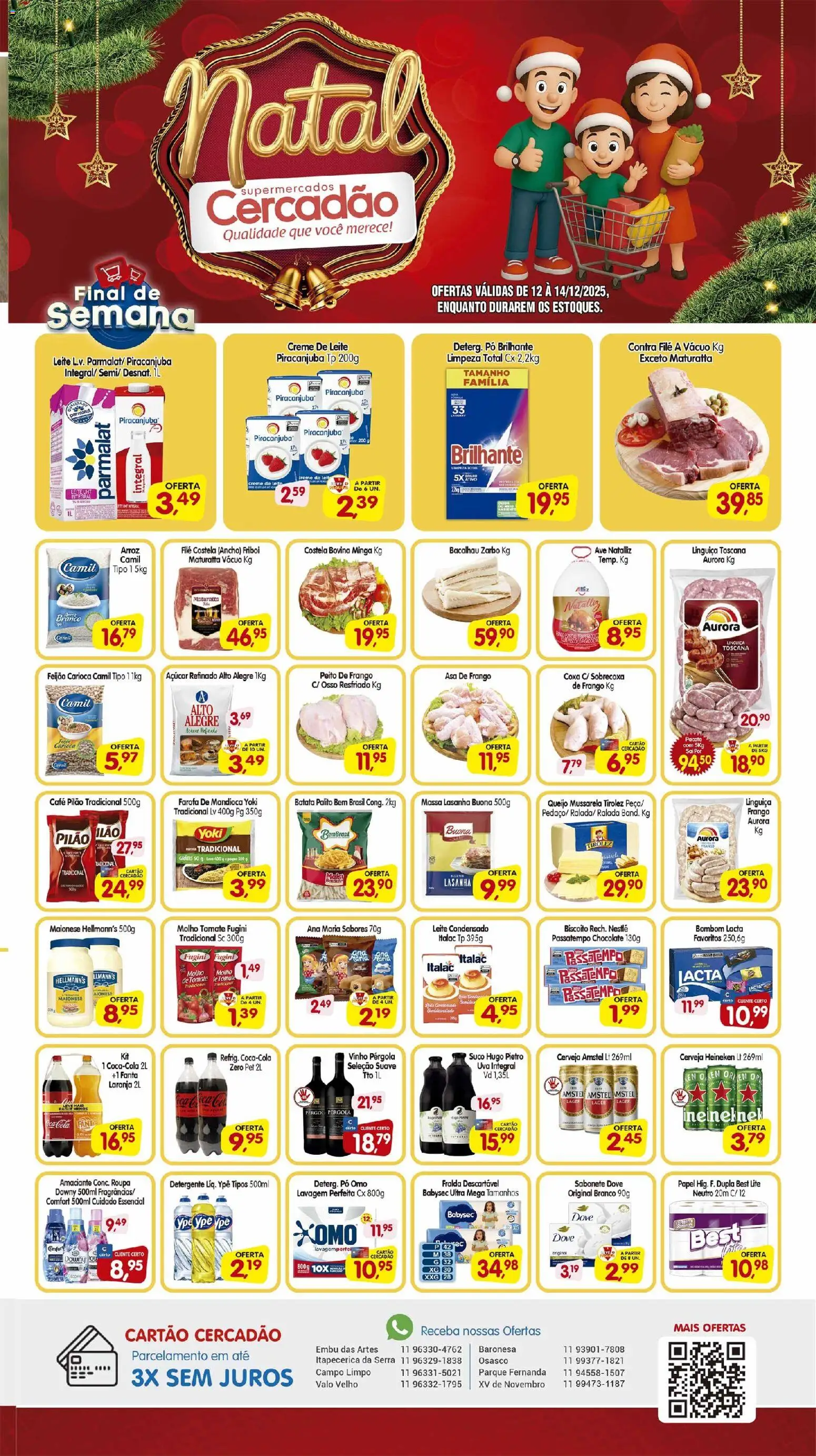 Cercadão Folheto - válido de 12.12.2025 | Página: 1 | Produtos: Pó, Detergente, Vinho, Creme de leite