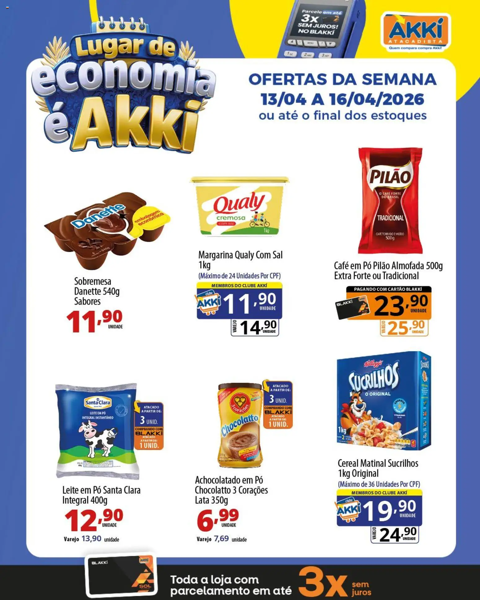 Akki Atacadista Folheto - válido de 13.04.2026 | Página: 4 | Produtos: Pó, Achocolatado, Almofada, Leite