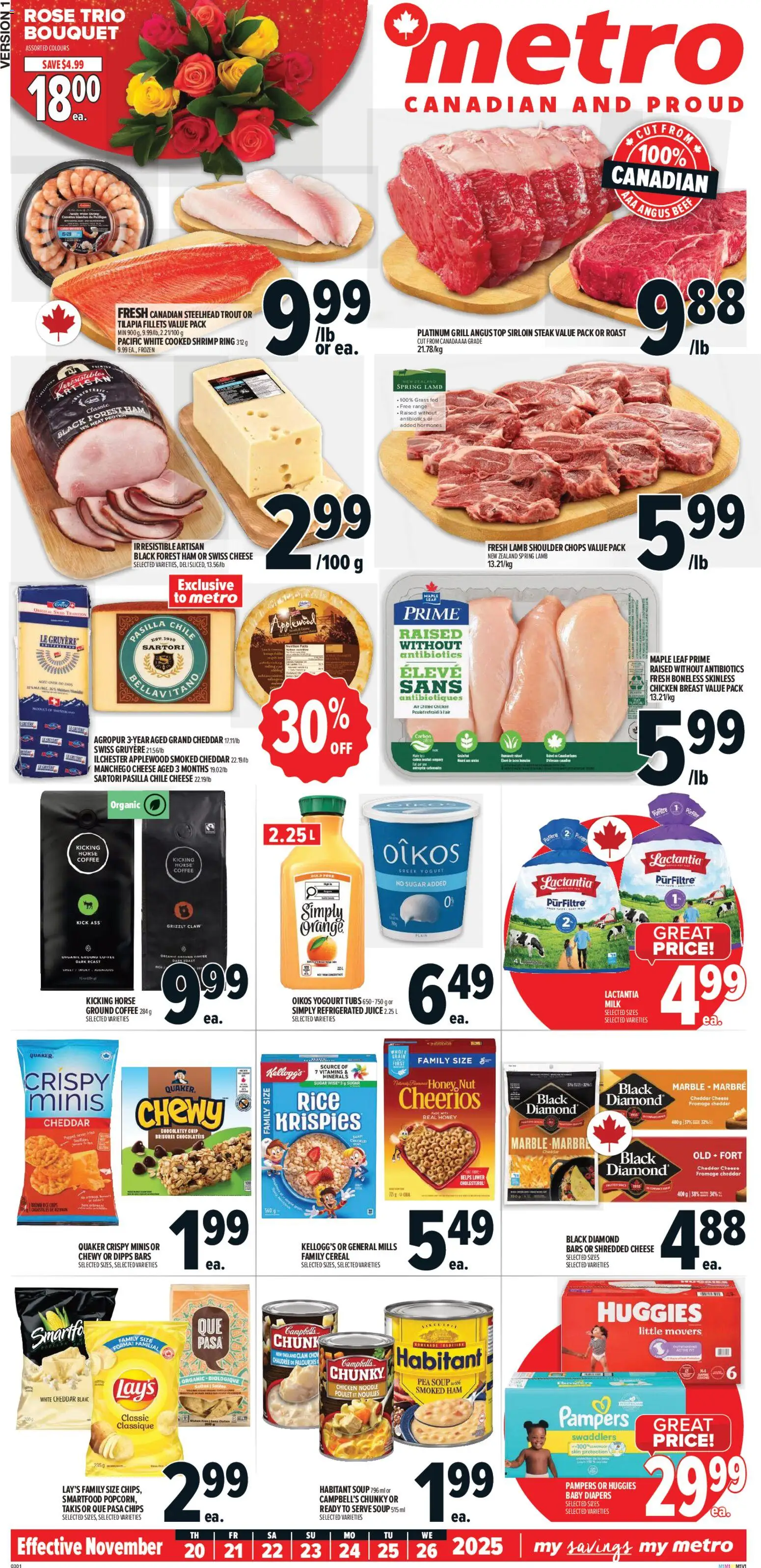 Metro flyer valid from 20.11.2025 | Page: 2 | Products: Beef, Grill, Yogurt, Chicken