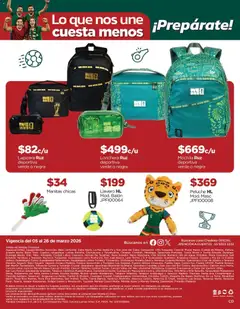 Vista previa de Chedraui folleto Vacaciones inolvidables, nuevo folleto de la tienda, válido en México a partir del 05.03.2026 | Página: 16 | Productos: Llavero, Mochila