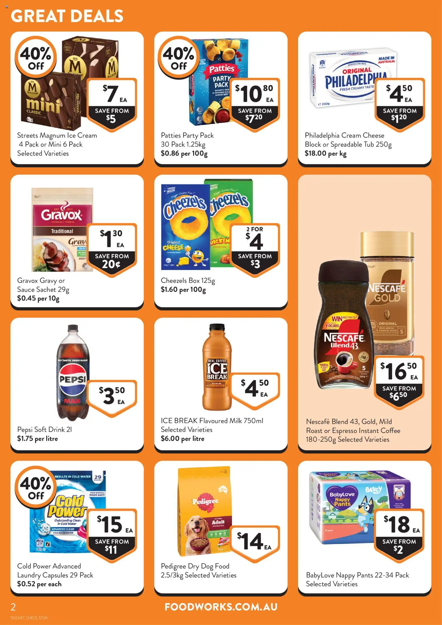 Foodworks catalogue - valid from 04.03.2026 | Page: 2 | Products: Box, Milk, Pepsi, Laundry