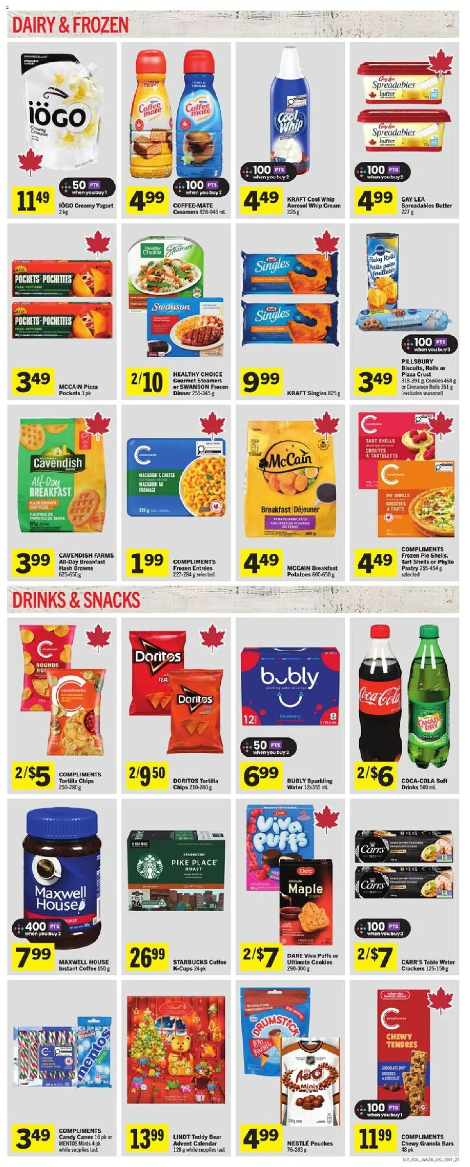 Foodland flyer valid from 06.11.2025 | Page: 7 | Products: Cookies, Table, Cheese, Pizza