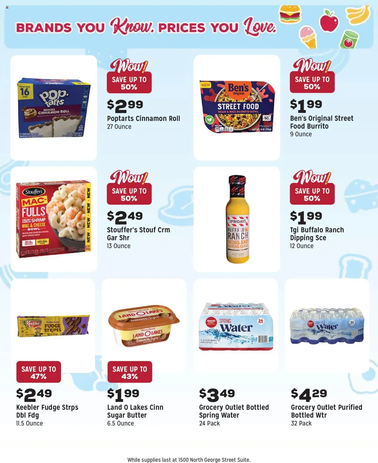 Grocery Outlet Weekly Ad - PA - valid from 17.09.2025 | Page: 4 | Products: Cheese, Rice, Pasta, Water