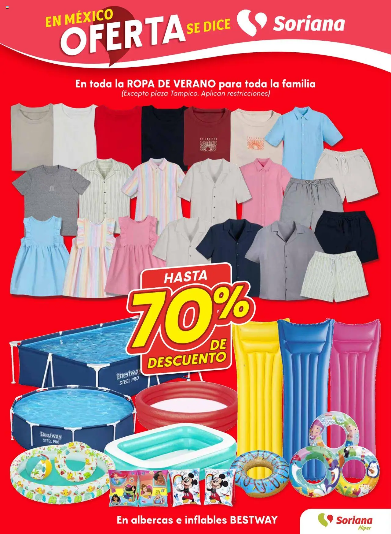 Nuevas ofertas de Soriana válidas en toda la República Mexicana desde el 04.09.2025. ¡Encuentra las mejores ofertas en Soriana - Fin de Semana Híper: Nuevo León, Ciudad Victoria y Tampico! | Página: 11 | Productos: Ropa
