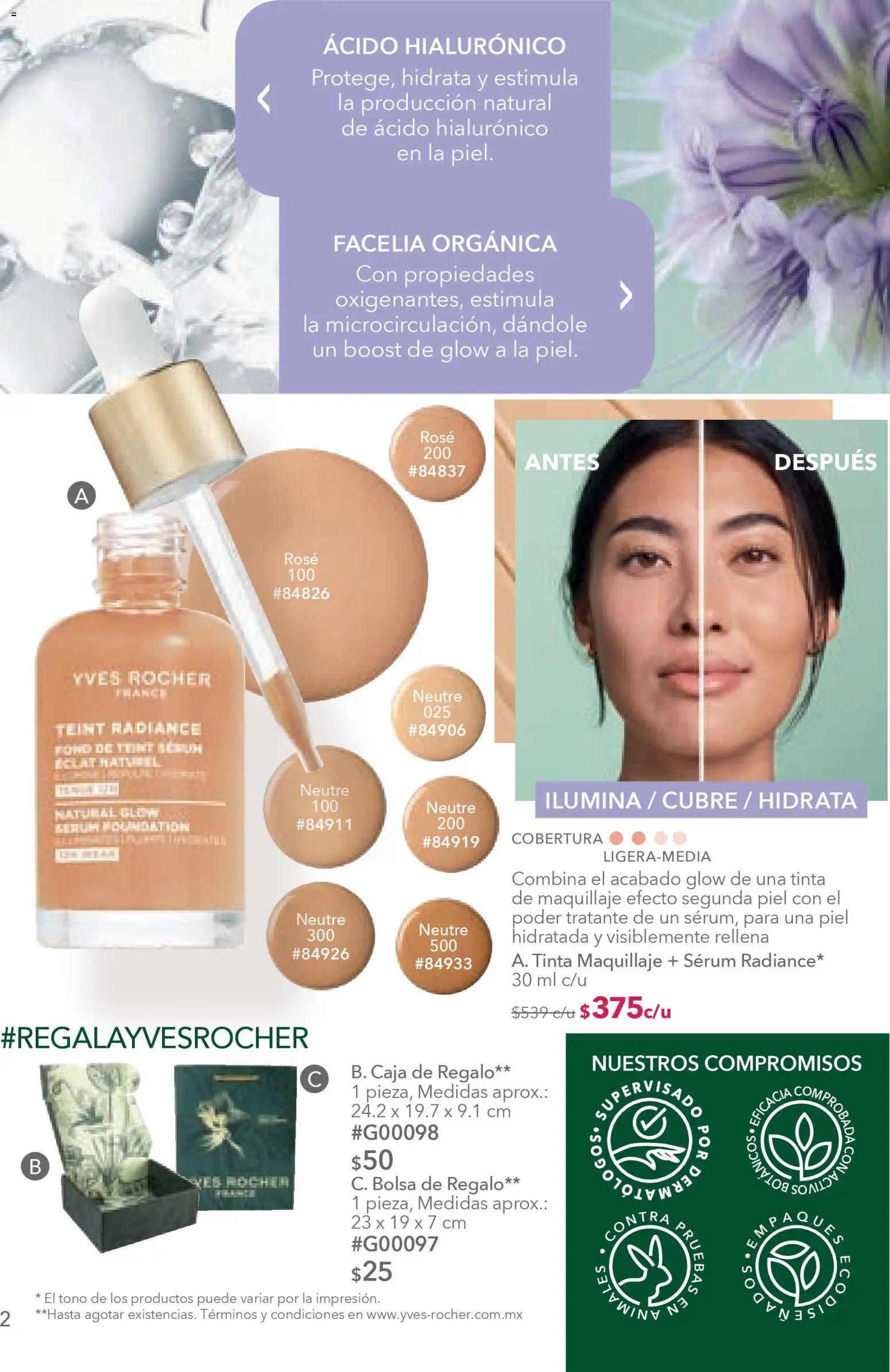 Nuevas ofertas de Yves Rocher válidas en toda la República Mexicana desde el 10.02.2026. ¡Encuentra las mejores ofertas en Yves Rocher campaña 3 2026! | Página: 2 | Productos: Serum, Bolsa, Caja, Maquillaje