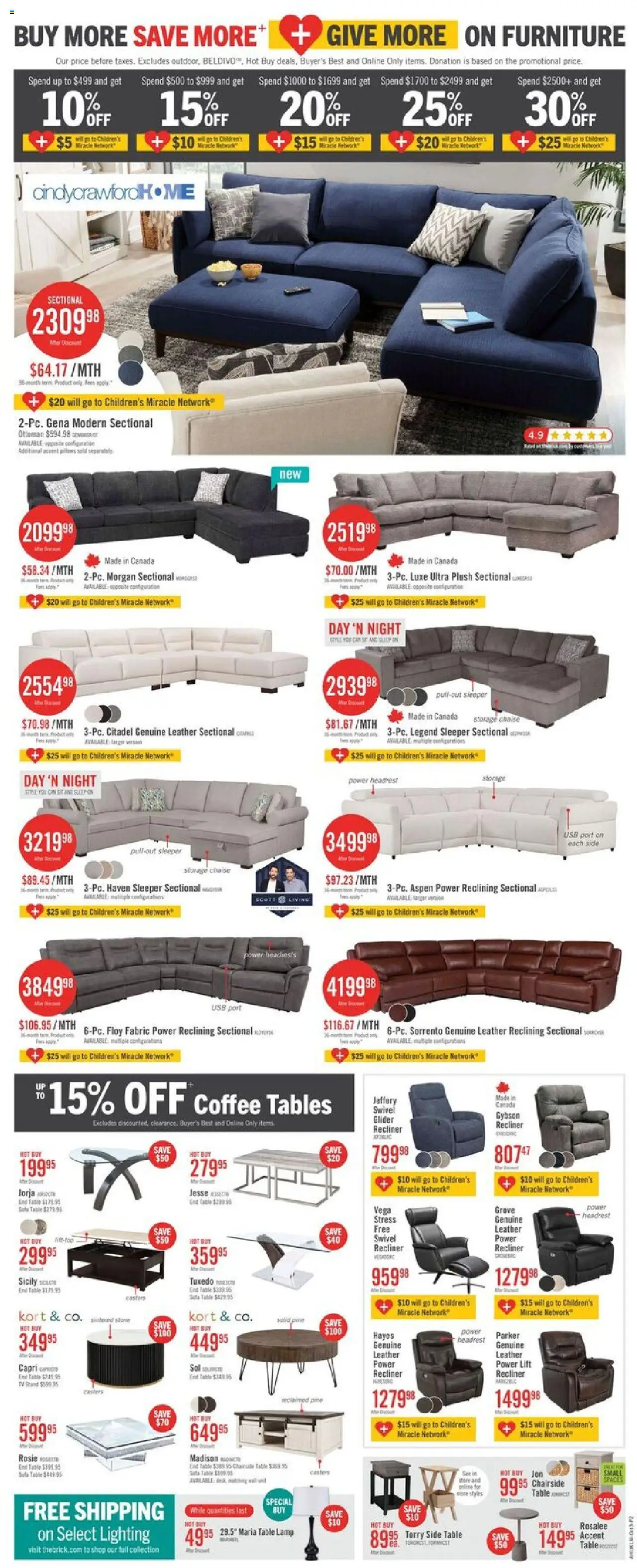 The Brick flyer valid from 30.09.2025 | Page: 3 | Products: Tv, Sofa, Table, Lamp