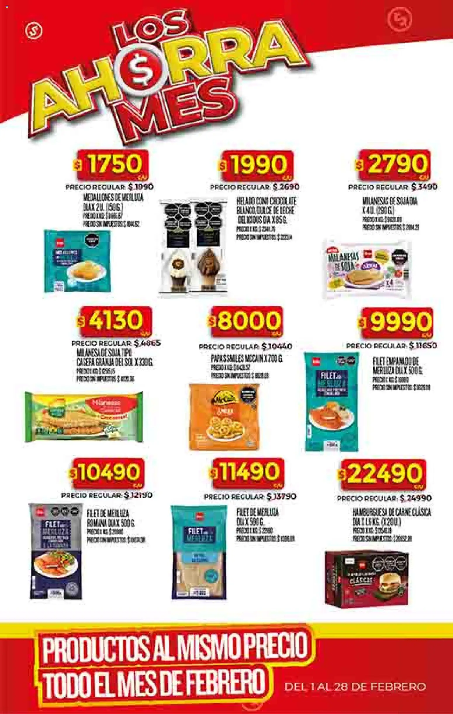 Supermercado DIA Ofertas │ válido desde el 11.02.2026 | Página: 28 | Productos: Milanesa, Dulce de leche, Leche, Chocolate