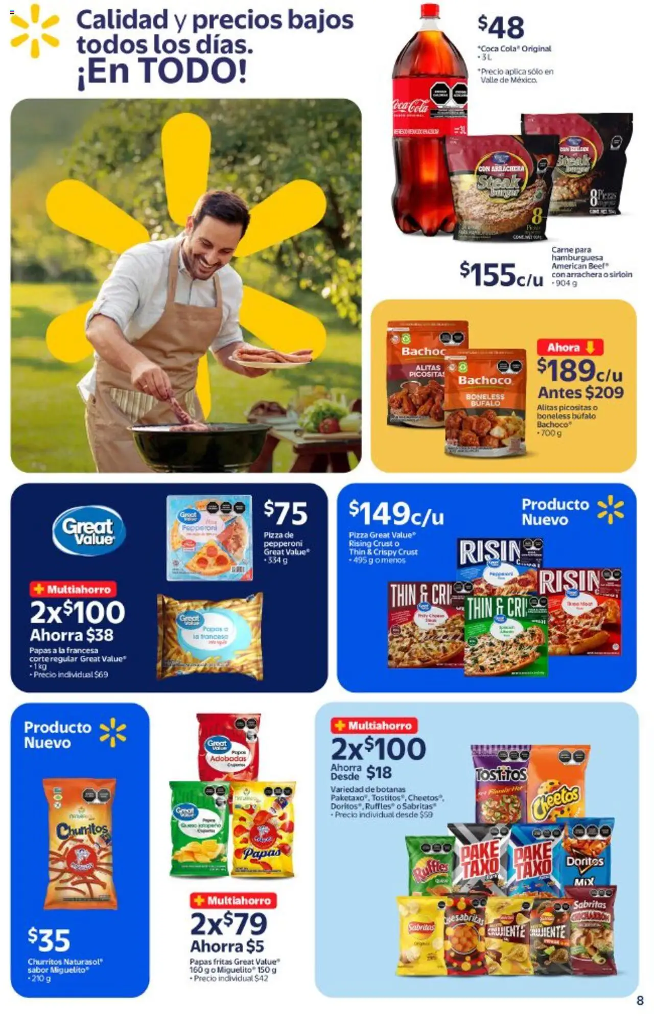 Nuevas ofertas de Walmart válidas en toda la República Mexicana desde el 14.10.2025. ¡Encuentra las mejores ofertas en Walmart - Folleto! | Página: 8 | Productos: Pizza, Papas fritas