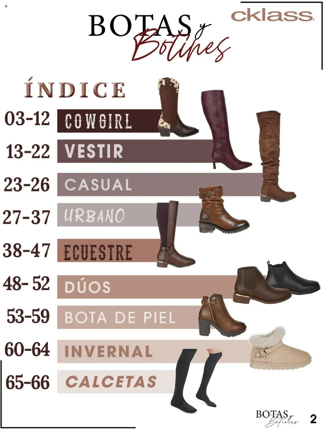 Nuevas ofertas de Cklass válidas en toda la República Mexicana desde el 14.07.2025. ¡Encuentra las mejores ofertas en Cklass catálogo Botas! | Página: 3 | Productos: Calcetas, Botas, Botines