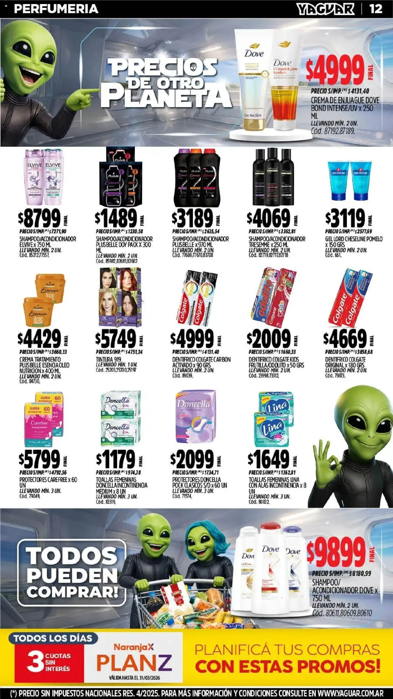 Yaguar - Oferta Semanal San Juan │ válido desde el 02.03.2026 | Página: 12 | Productos: Toallas, Tintura, Acondicionador, Pomelo