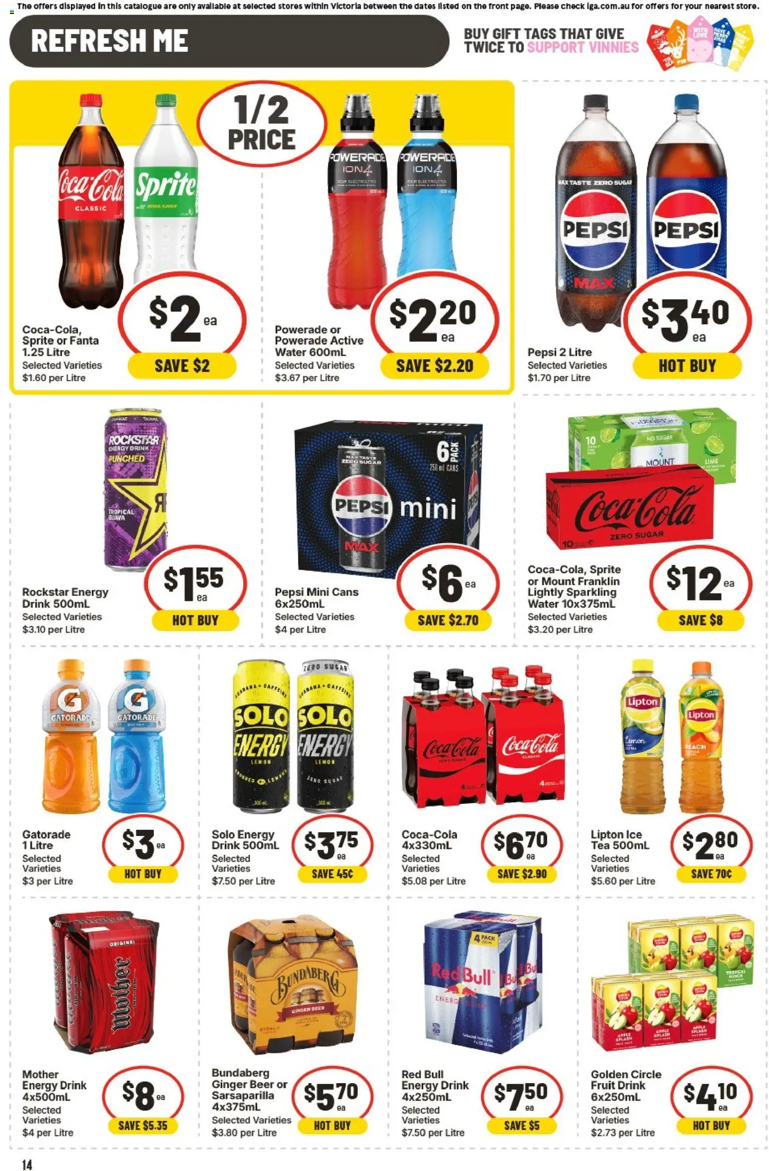IGA catalogue - valid from 19.11.2025 | Page: 15 | Products: Beer, Pepsi, Sugar, Lime