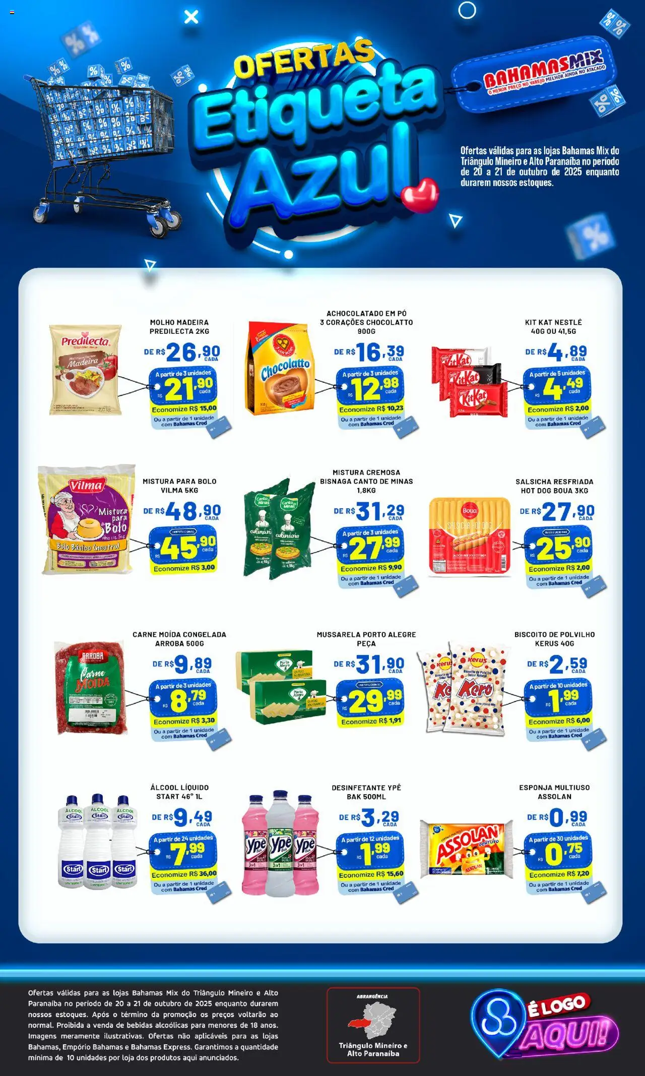 Bahamas Mix Folheto - válido de 20.10.2025 | Página: 1 | Produtos: Polvilho, Salsicha, Carne, Bolo