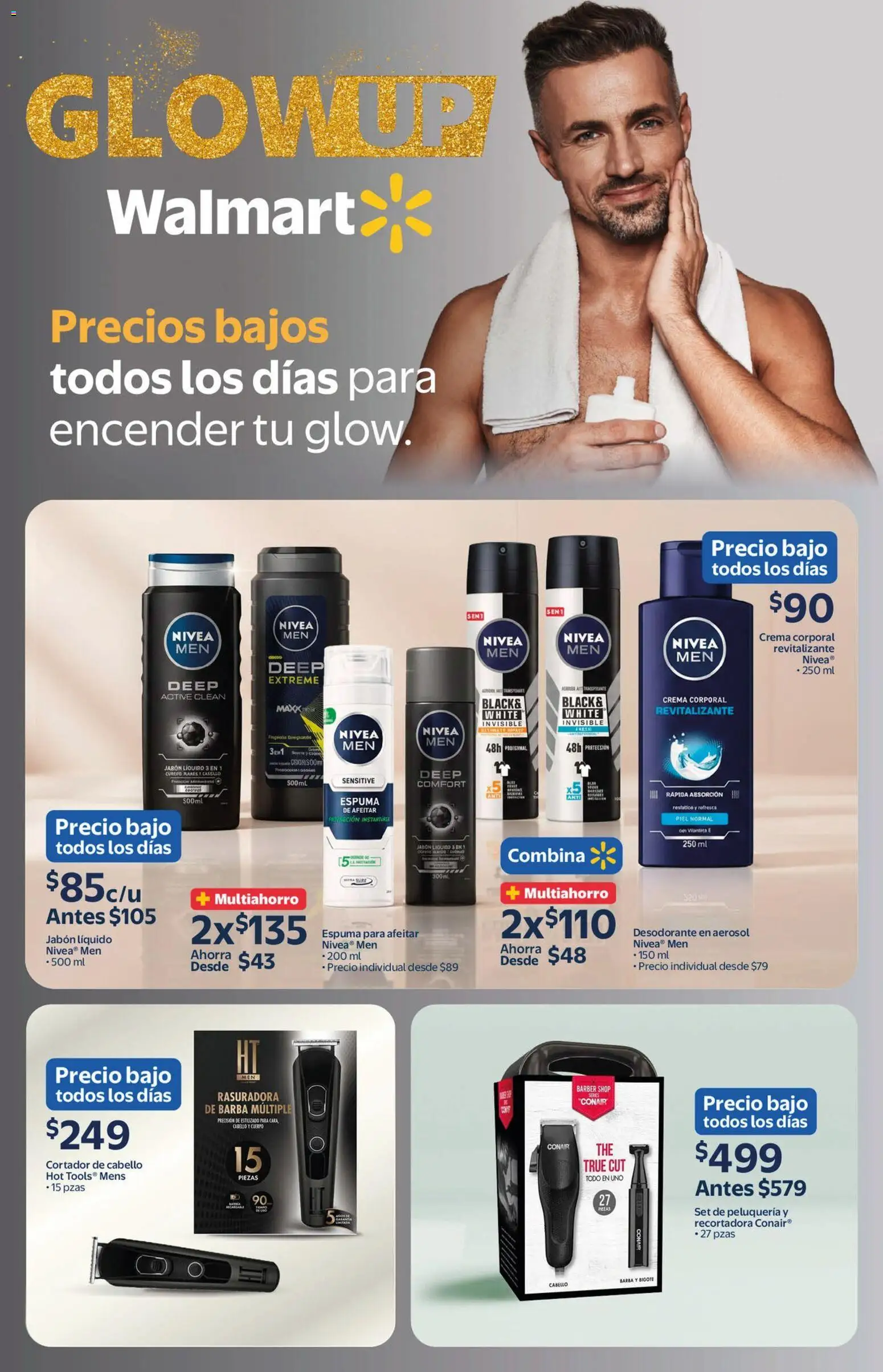 Nuevas ofertas de Walmart válidas en toda la República Mexicana desde el 27.03.2026. ¡Encuentra las mejores ofertas en  Walmart folleto Belleza natural a precios bajos! | Página: 14 | Productos: Desodorante, Espuma, Cortador, Crema corporal