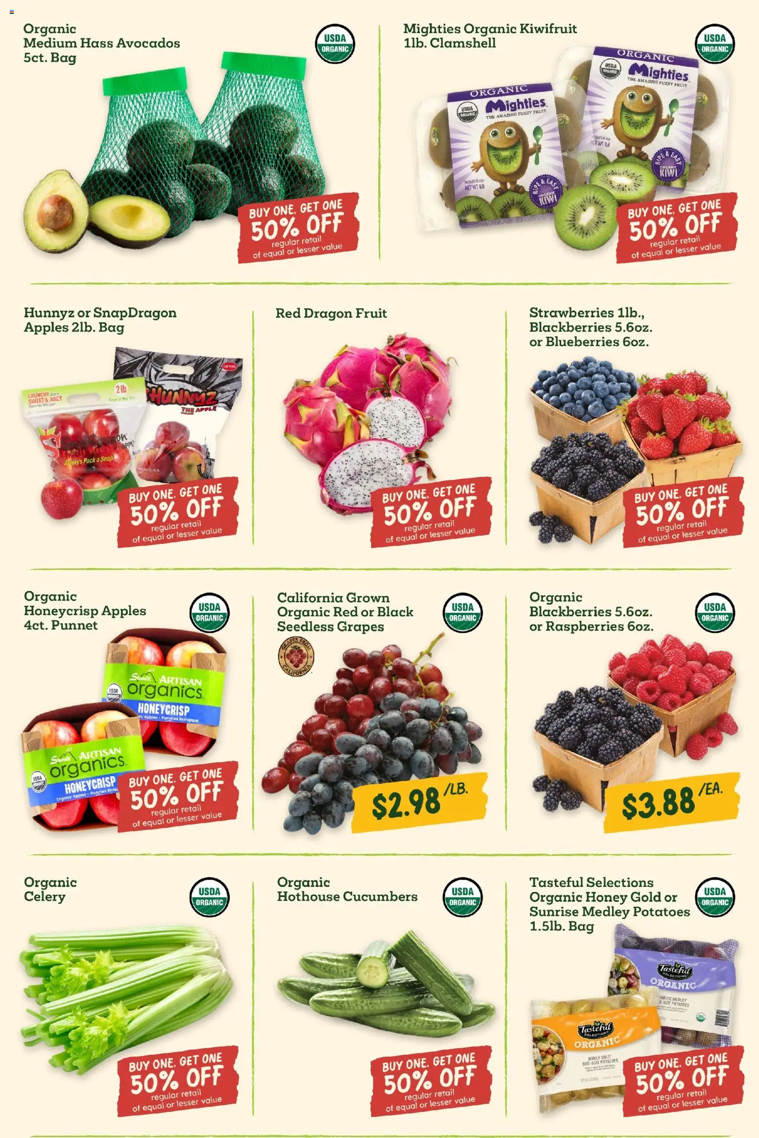 Sprouts Weekly Ad - valid from 29.10.2025 | Page: 7 | Products: Strawberries, Cucumbers, Potatoes, Blueberries