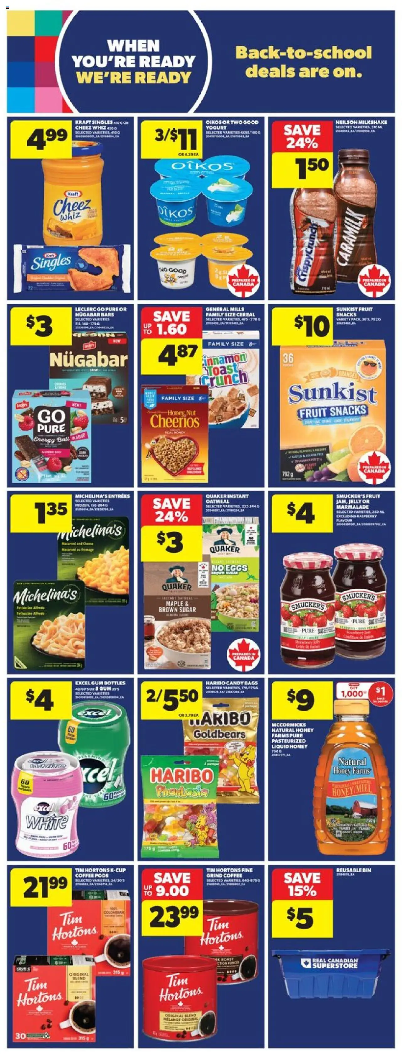 Real Canadian Superstore flyer valid from 21.08.2025 | Page: 22 | Products: Yogurt, Eggs, Coffee