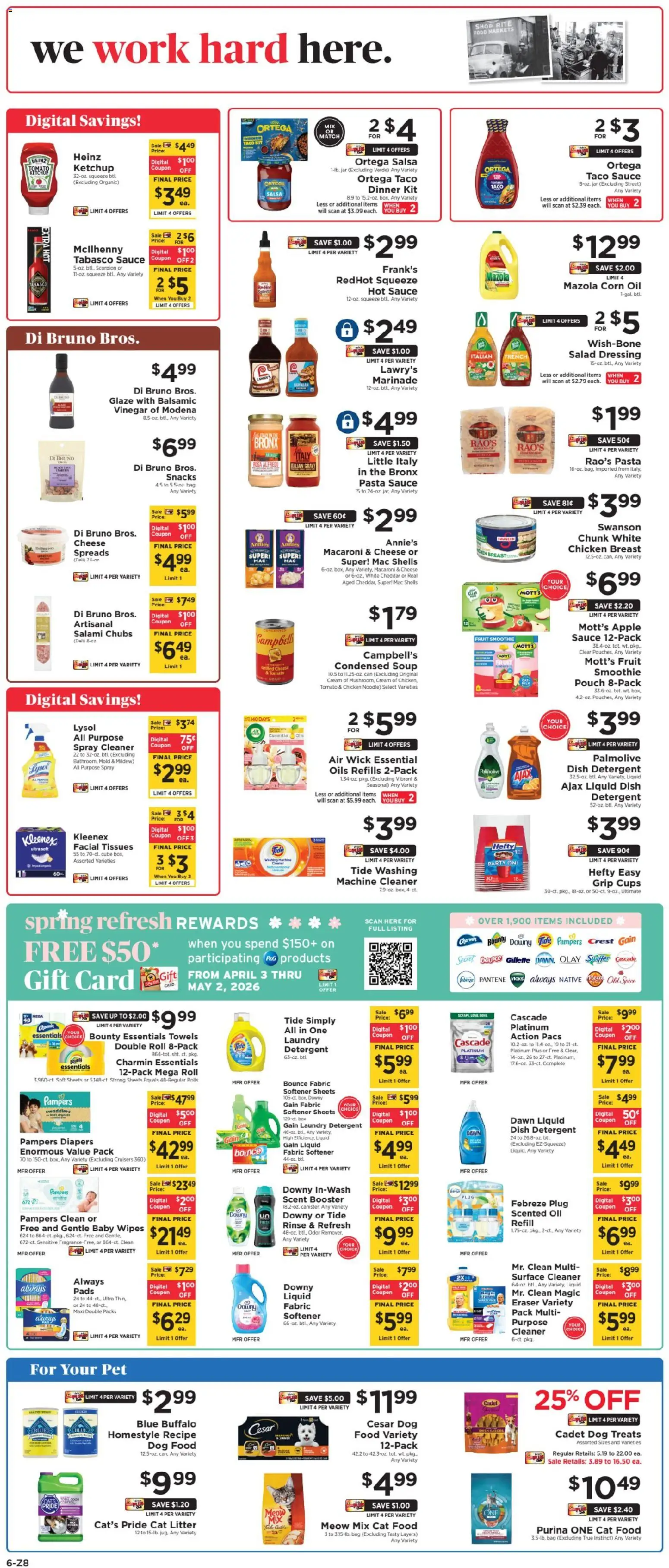 ShopRite Weekly Ad - valid from 10.04.2026 | Page: 10 | Products: Eraser, Cat Litter, Salami, Cream