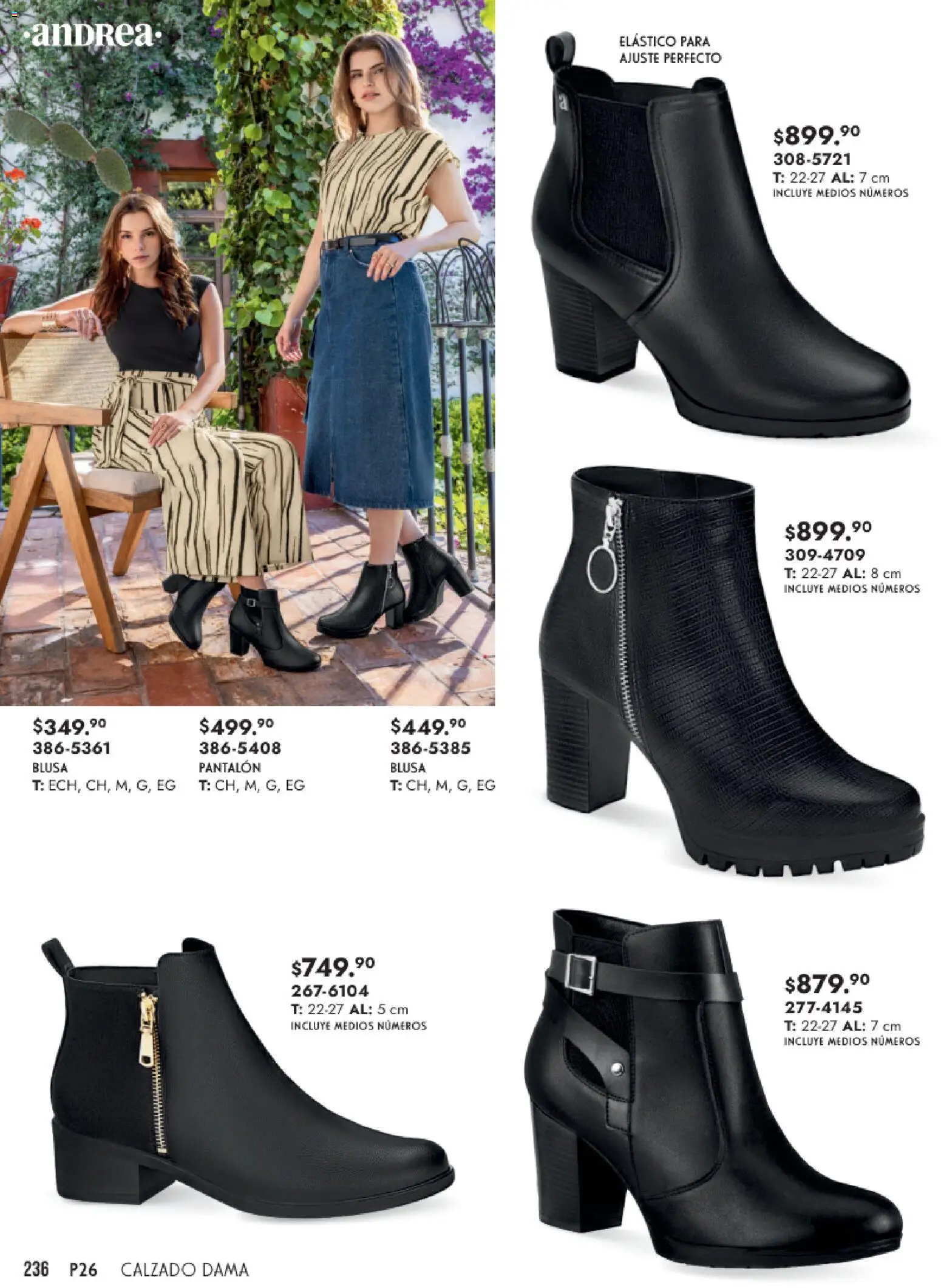 Nuevas ofertas de Andrea válidas en toda la República Mexicana desde el 25.01.2026. ¡Encuentra las mejores ofertas en Andrea catálogo Calzado Dama! | Página: 236 | Productos: Blusa