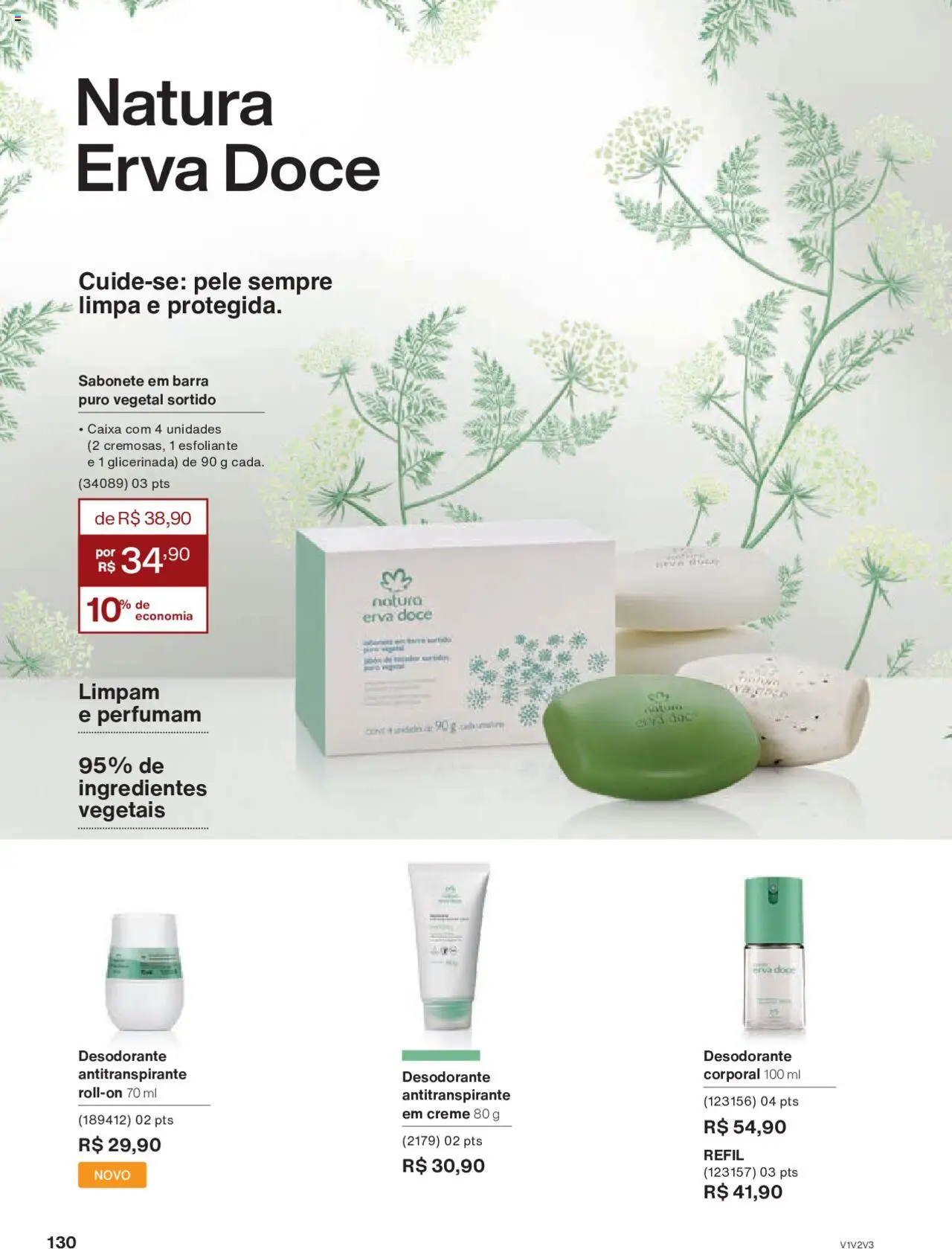 Natura Folheto - válido de 05.06.2025 | Página: 130 | Produtos: Desodorante, Caixa, Creme, Sabonete