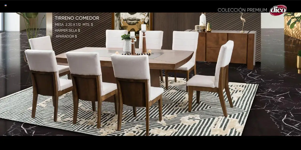 Nuevas ofertas de Muebles Dico válidas en toda la República Mexicana desde el 25.10.2024. ¡Encuentra las mejores ofertas en Muebles Dico catálogo Colleción Premium ! | Página: 30 | Productos: Silla, Mesa, Aparador