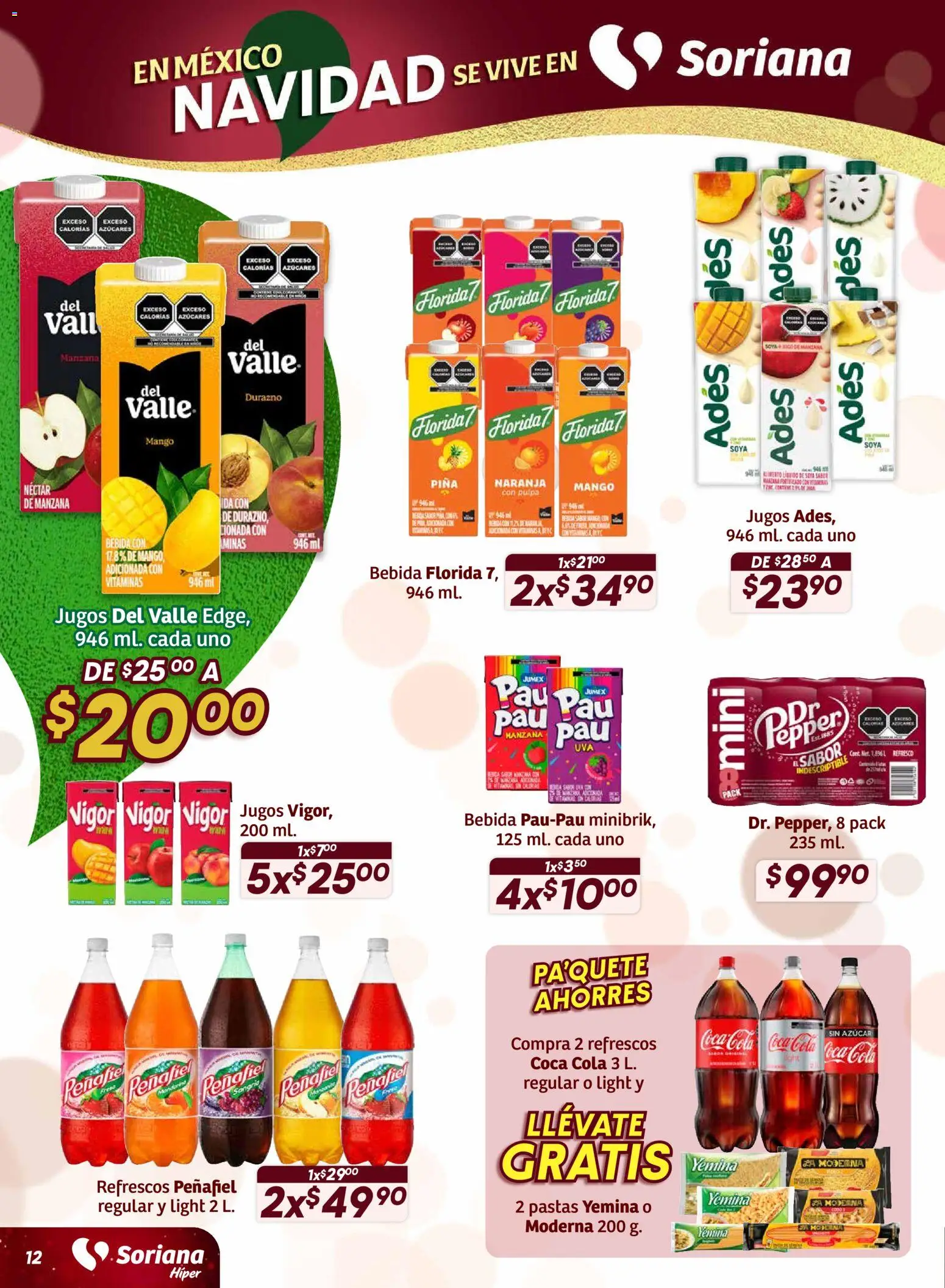 Nuevas ofertas de Soriana válidas en toda la República Mexicana desde el 27.11.2025. ¡Encuentra las mejores ofertas en Soriana - Preciazazaso Híper: Camp, Chia, Oax, Q. Roo, Tab, Yuc! | Página: 13 | Productos: Durazno, Mango, Sales, Vitaminas