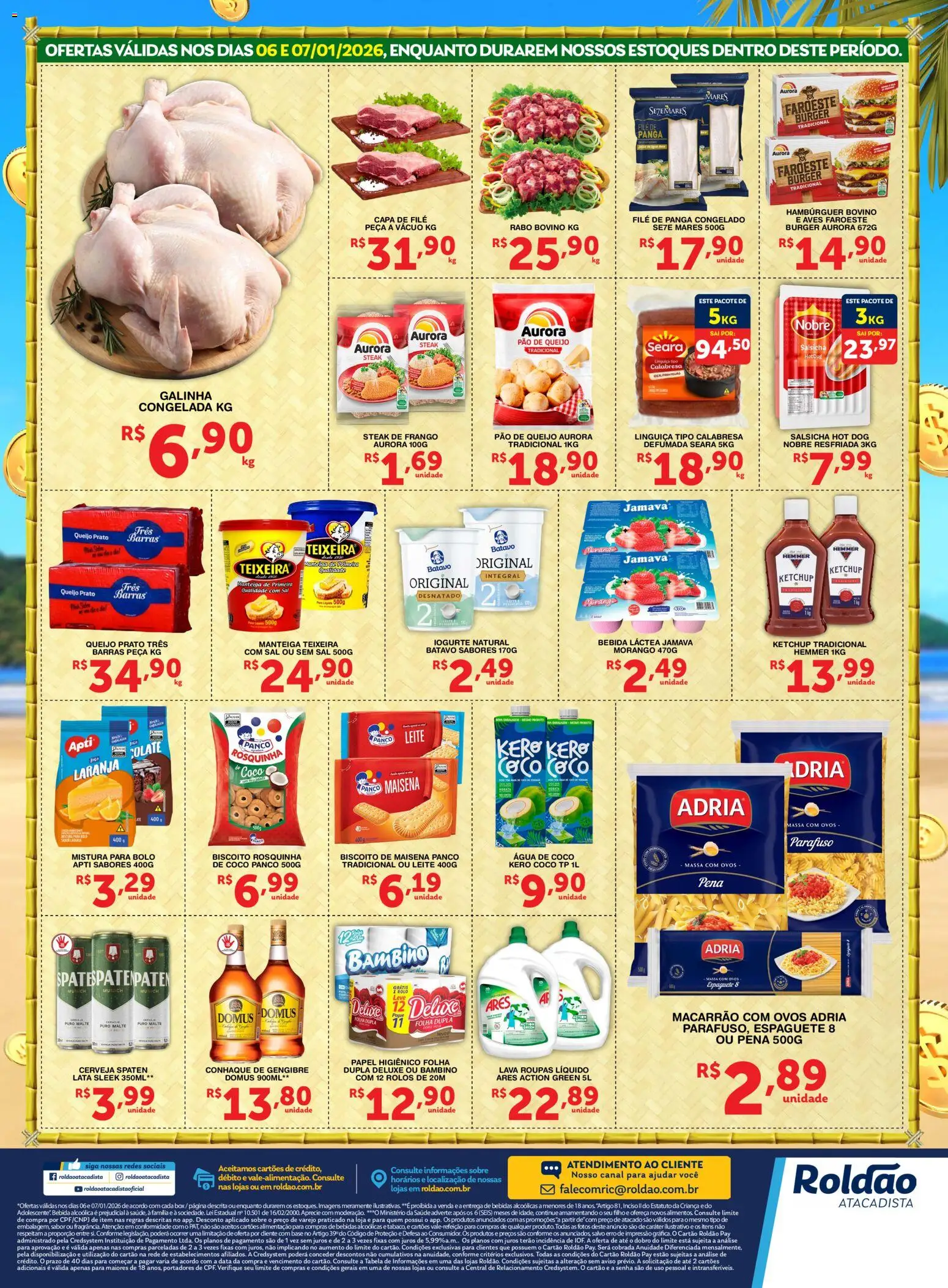 Roldão Folheto - válido de 06.01.2026 | Página: 2 | Produtos: Iogurte, Pão, Cerveja, Sal
