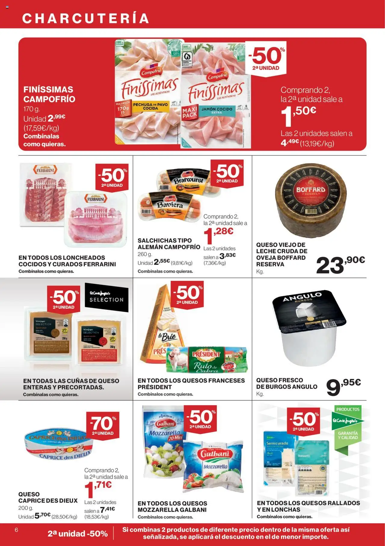 Nuevas ofertas de El Corte Inglés válidas en toda la República Mexicana desde el 14.08.2025. ¡Encuentra las mejores ofertas en El Corte Inglés - Catálogo Nuestros Mejores Precios! | Página: 6 | Productos: Jamón cocido, Leche, Queso, Jamón