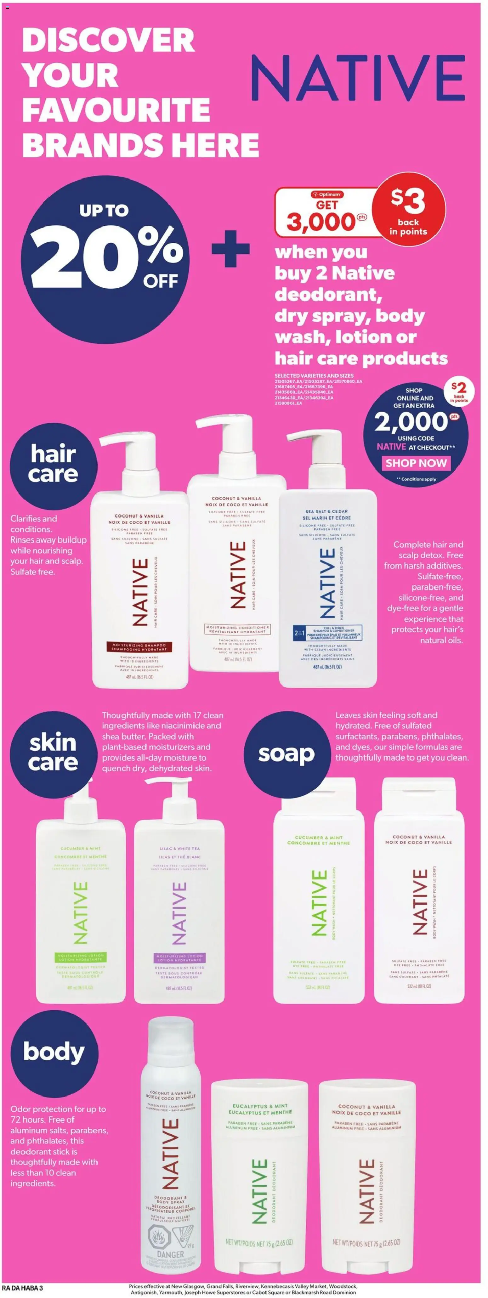 Atlantic Superstore flyer valid from 12.02.2026 | Page: 21 | Products: Tea, Shampoo, Conditioner, Soap